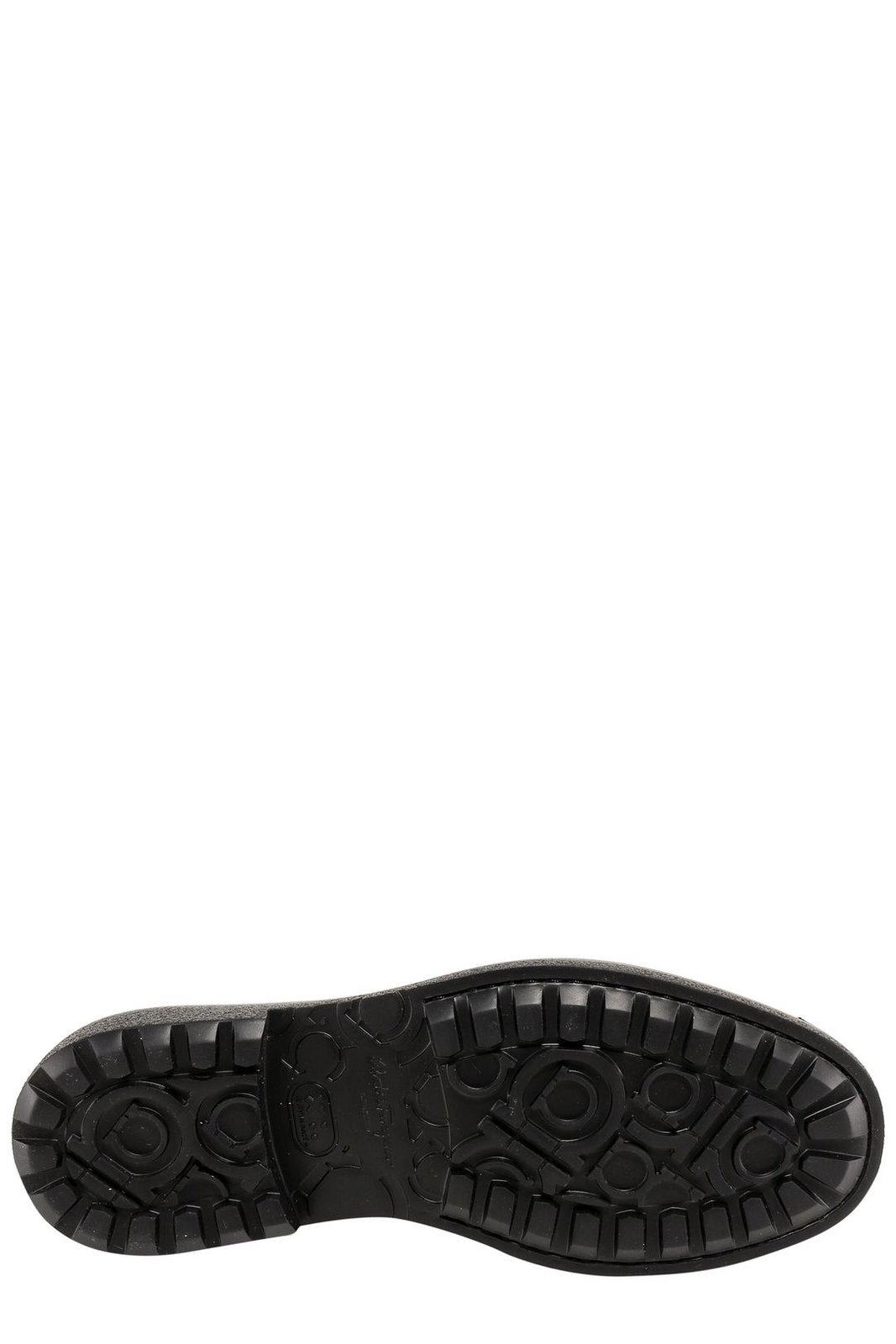Shop Ferragamo Slip-on Penny Loafers In Black