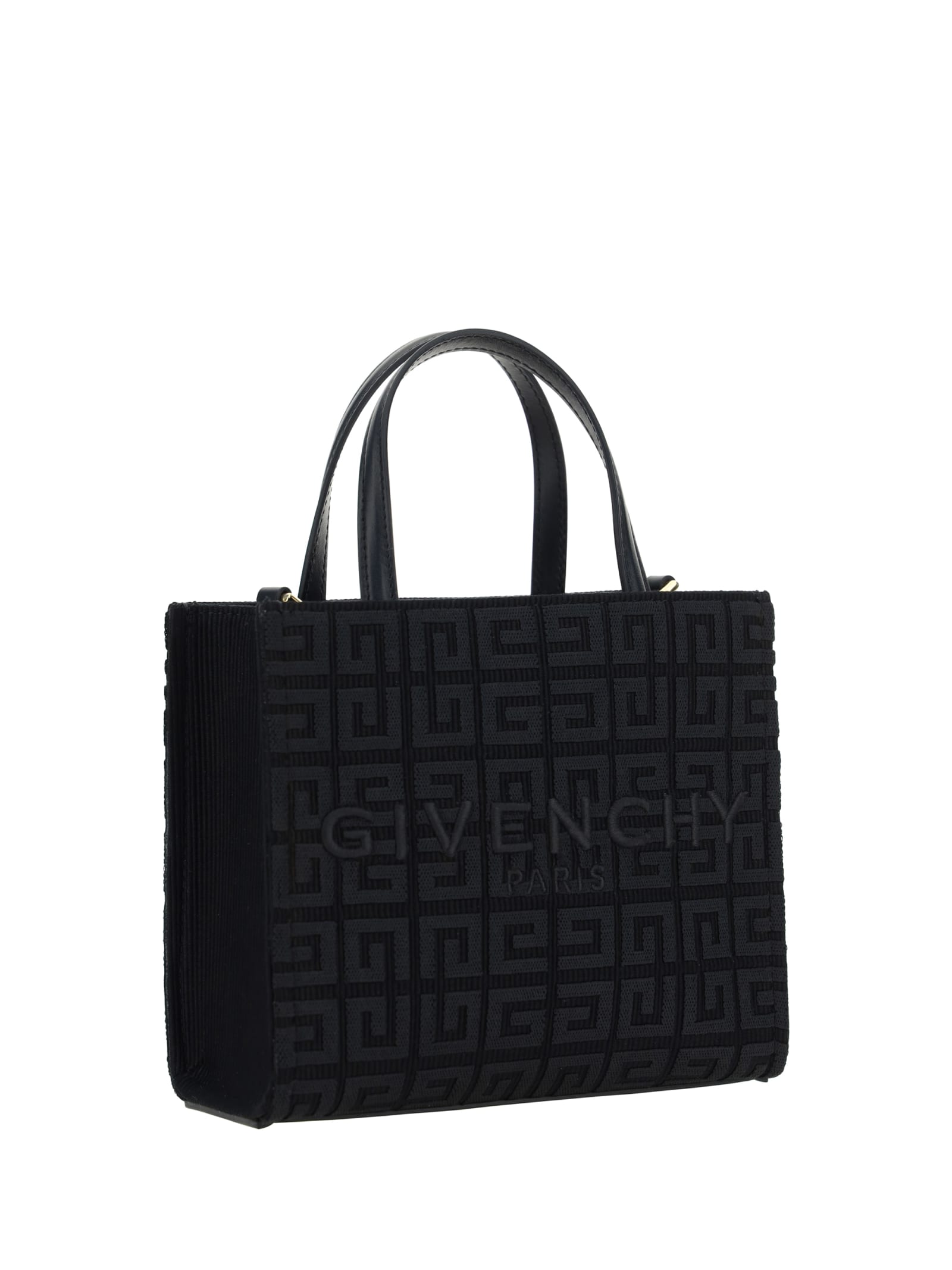 Shop Givenchy G-tote Mini Handbag In Black