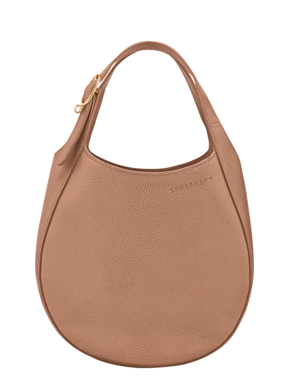 le Foulonné Brown Small Handbag With Logo Lettering On The Front And Adjustable And Removable Shoulder Strap In Grained Leather Woman
