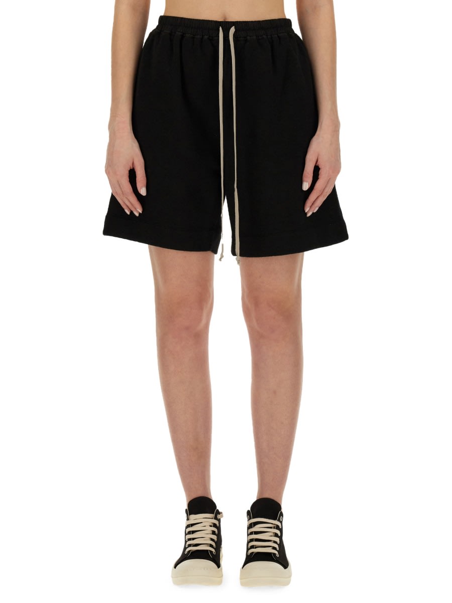 Shop Drkshdw Cotton Bermuda Shorts In Black