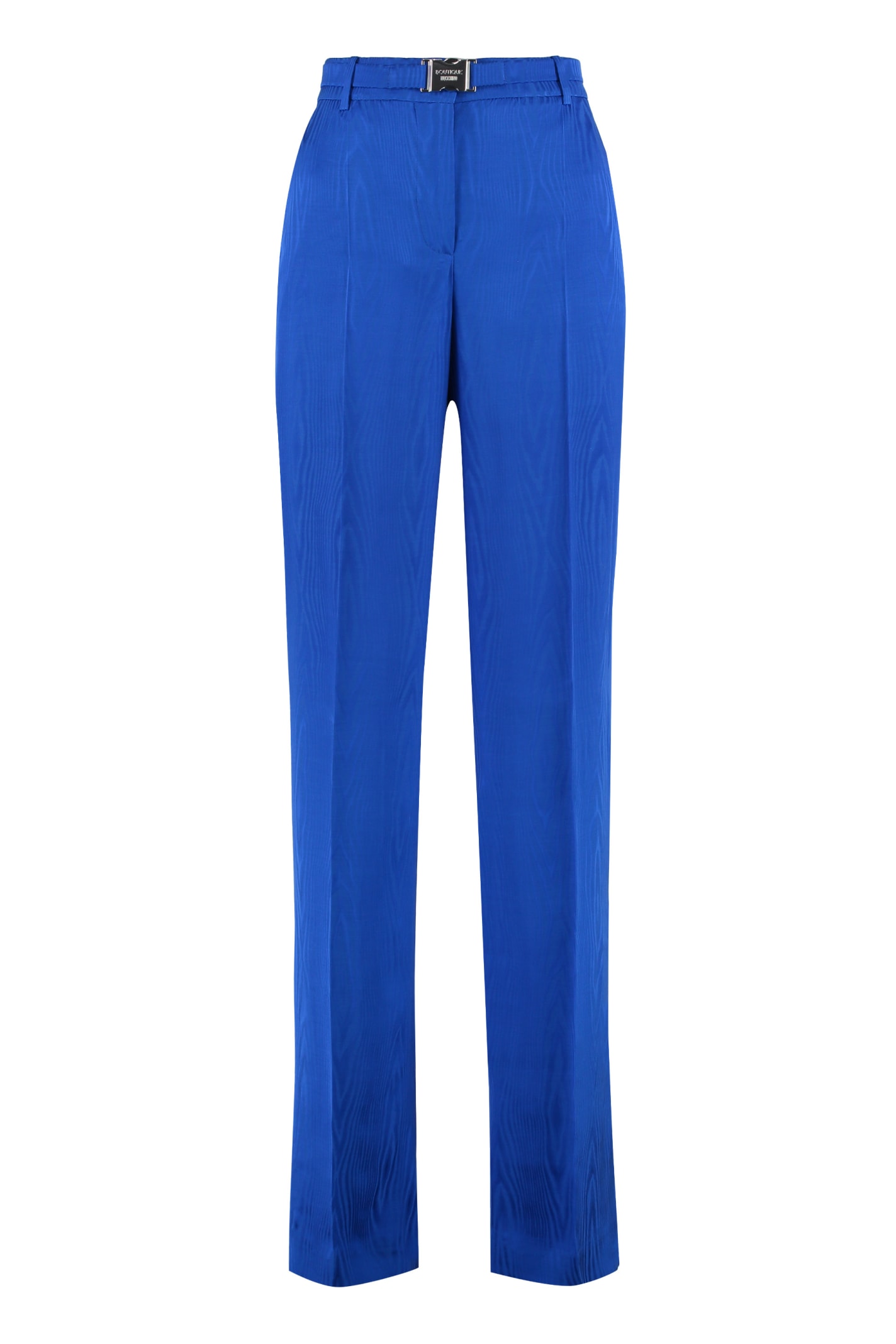 Shop Boutique Moschino Straight-leg Trousers In Blue