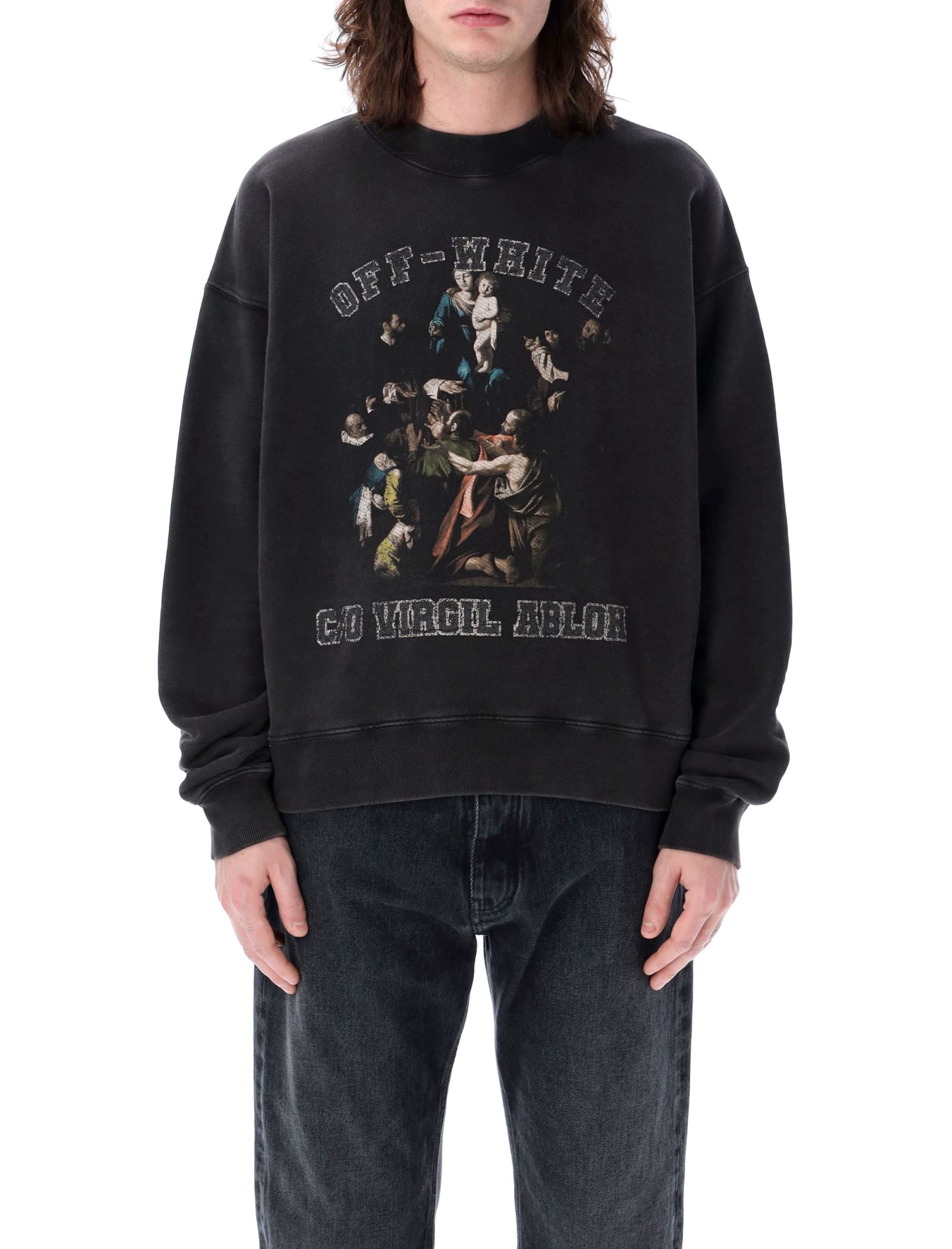 Shop Off-white Mary Skate Crewneck In Black