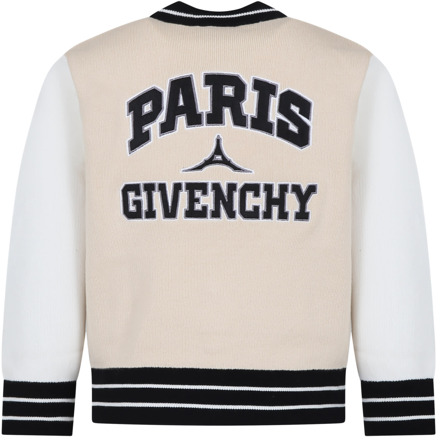Shop Givenchy Beige Bomber Jacket For Boy With Logo