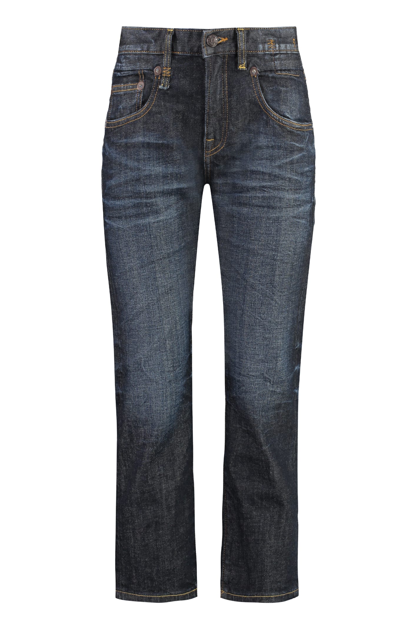 Shop R13 5-pocket Straight-leg Jeans In Denim