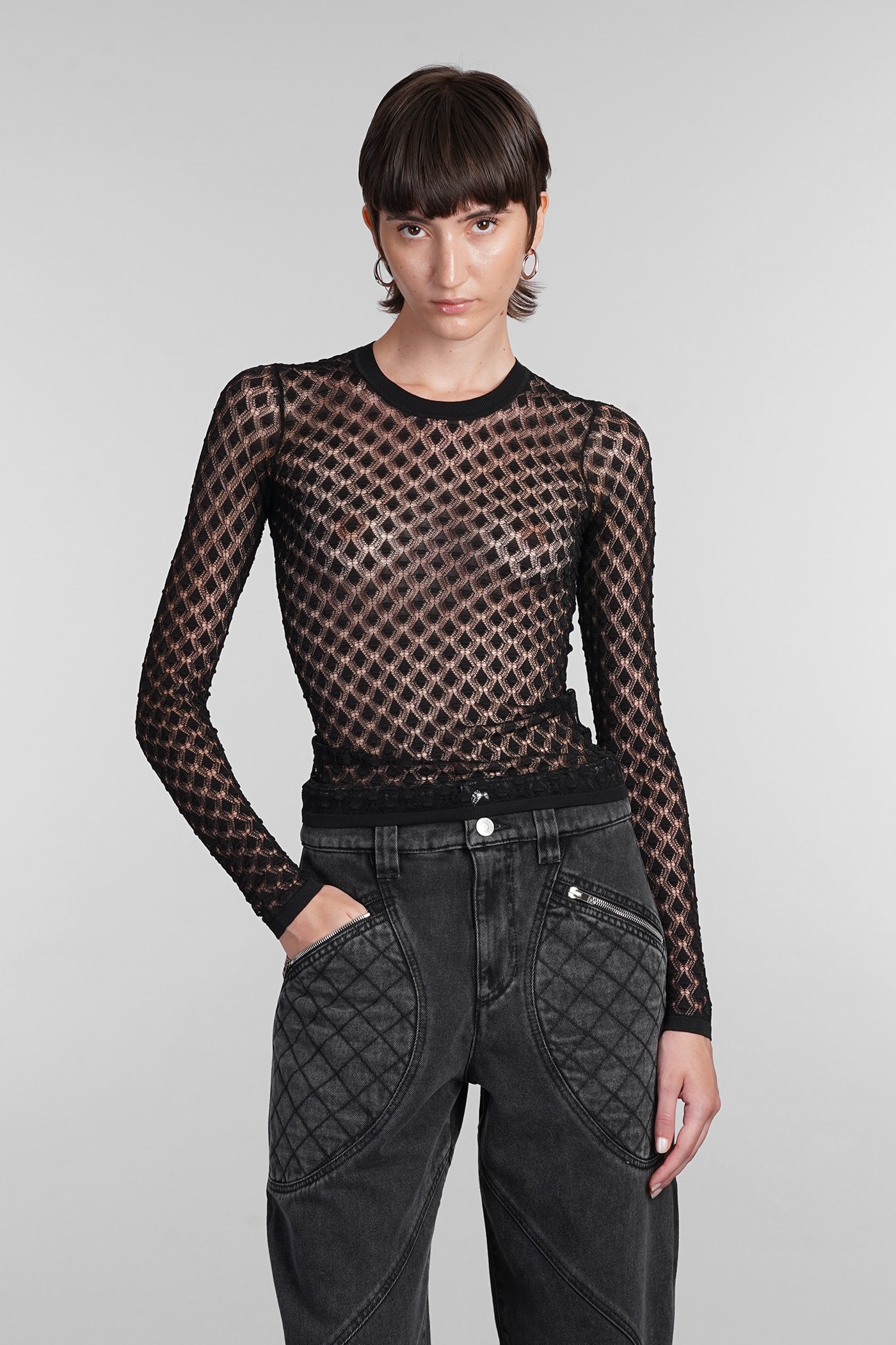 Shop Isabel Marant Zavia Knitwear In Black Polyester