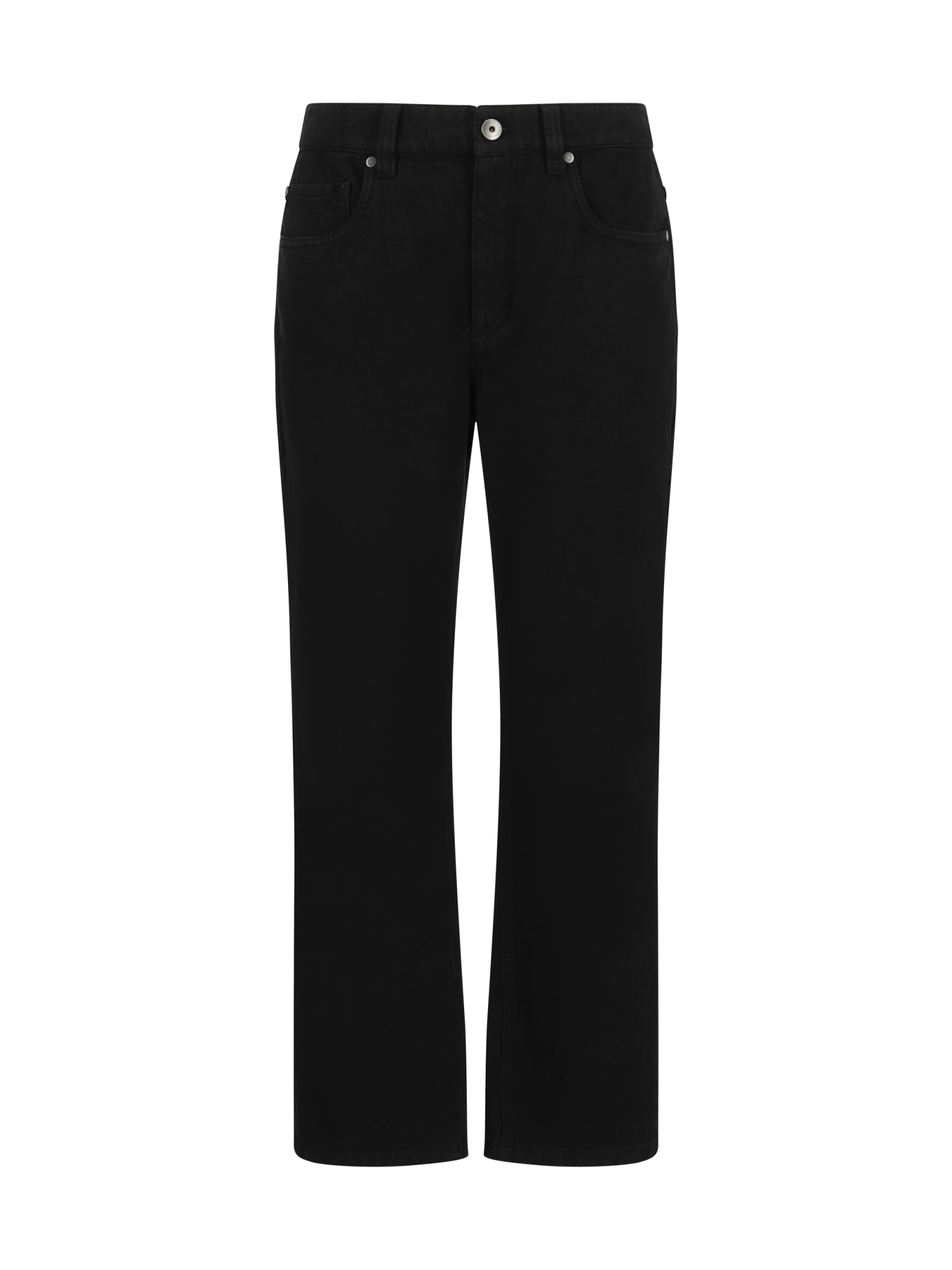 Shop Brunello Cucinelli Denim Pants In Nero