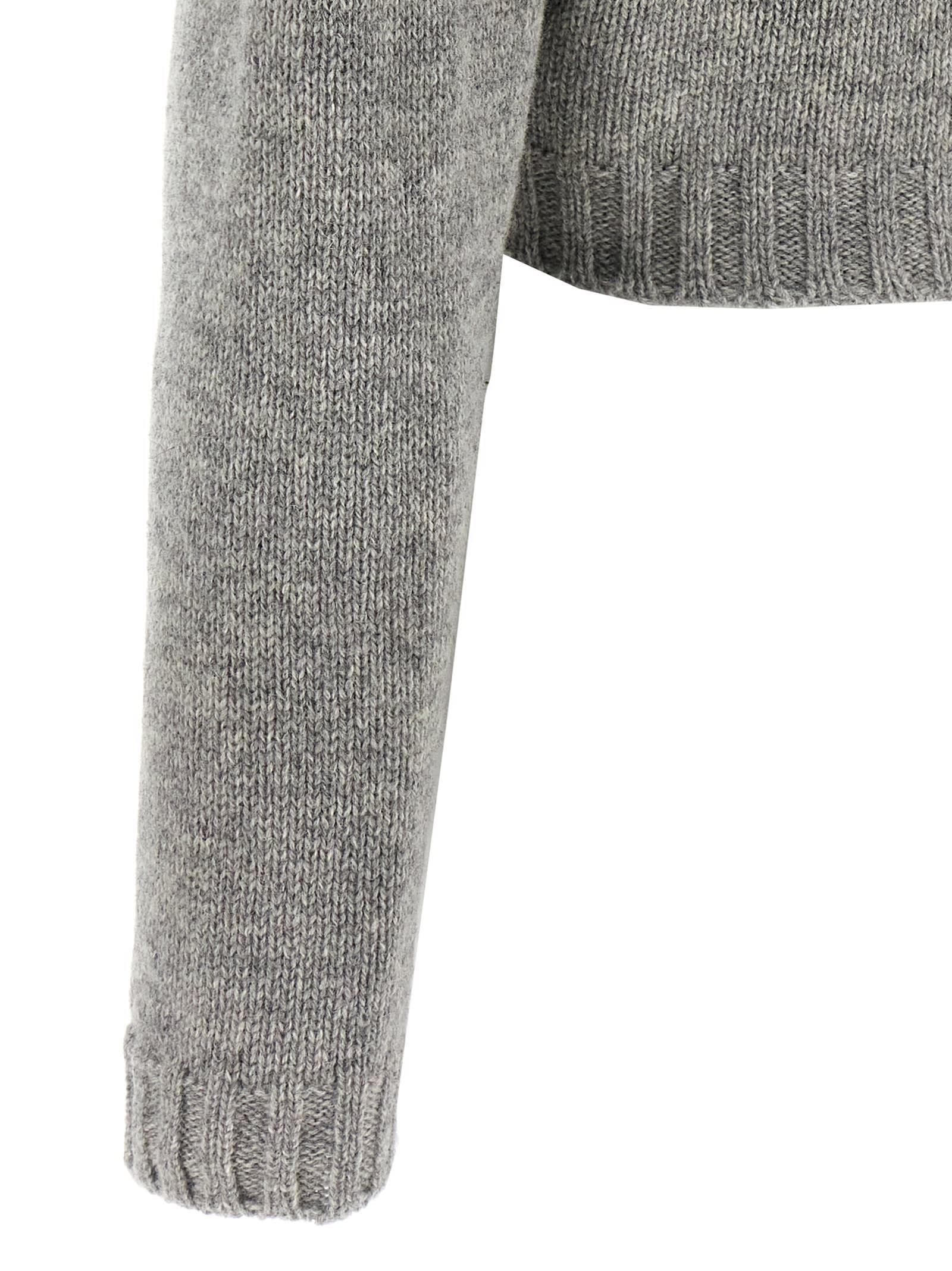 Shop Moschino 100% Shrunk Cardigan In Gray