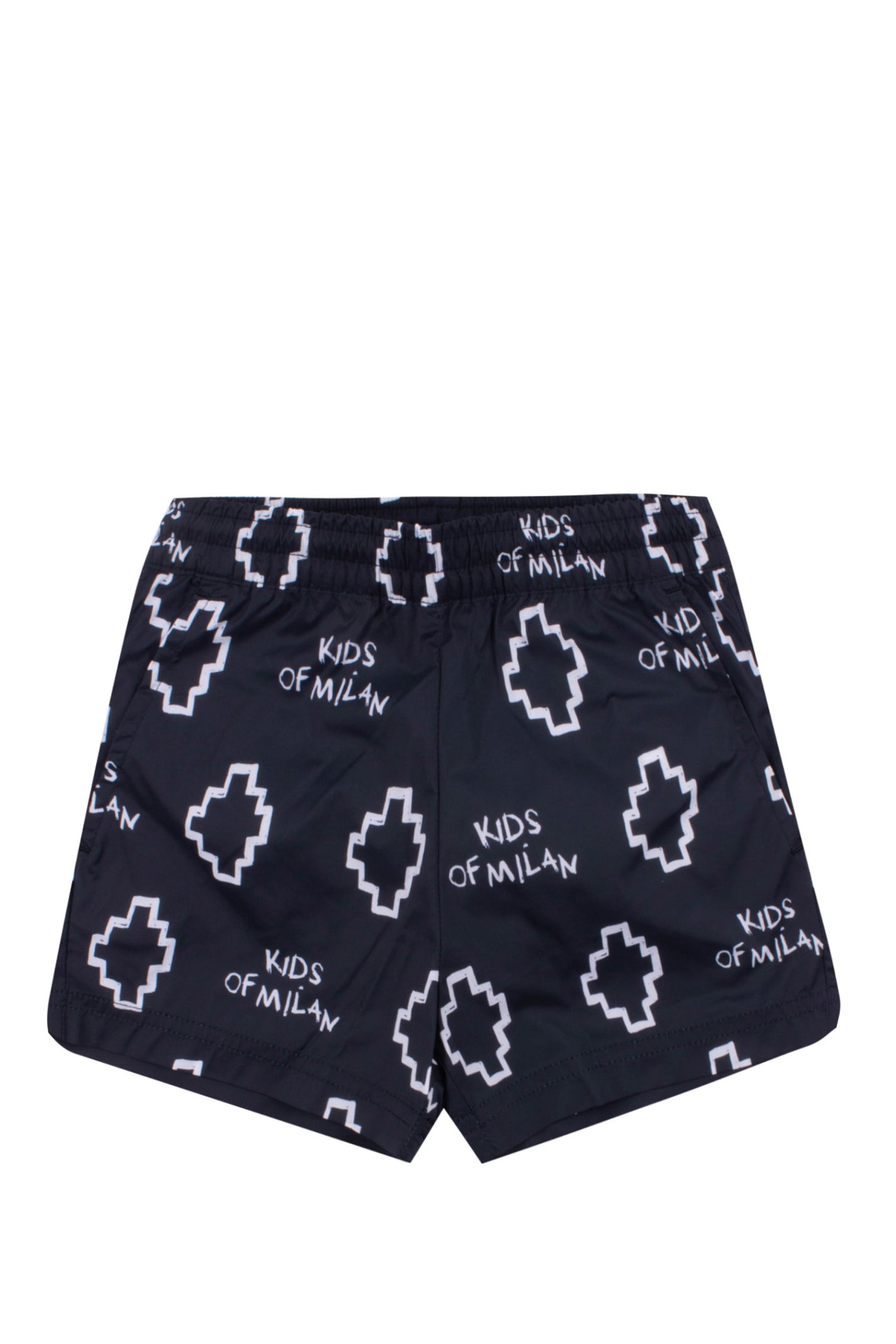 Shop Marcelo Burlon County Of Milan Swim Shorts With Print In Back