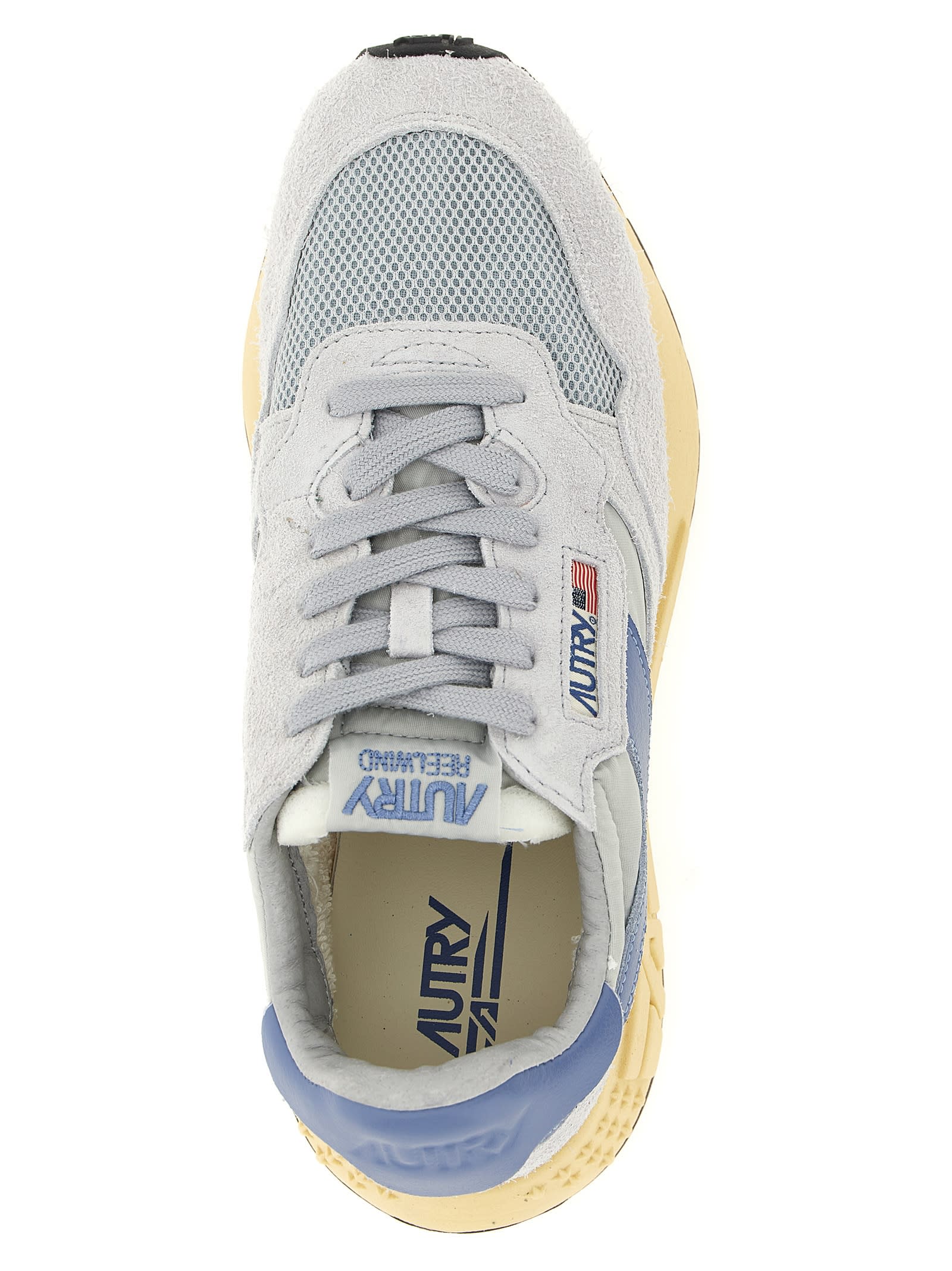 Autry Low-top Sneakers Rubber Sole Mesh Upper Suede Overlays In Blue