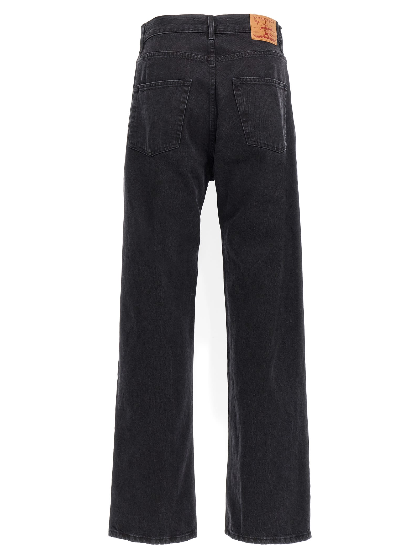 Shop Y/project Evergreen Cut Out Jeans In Black