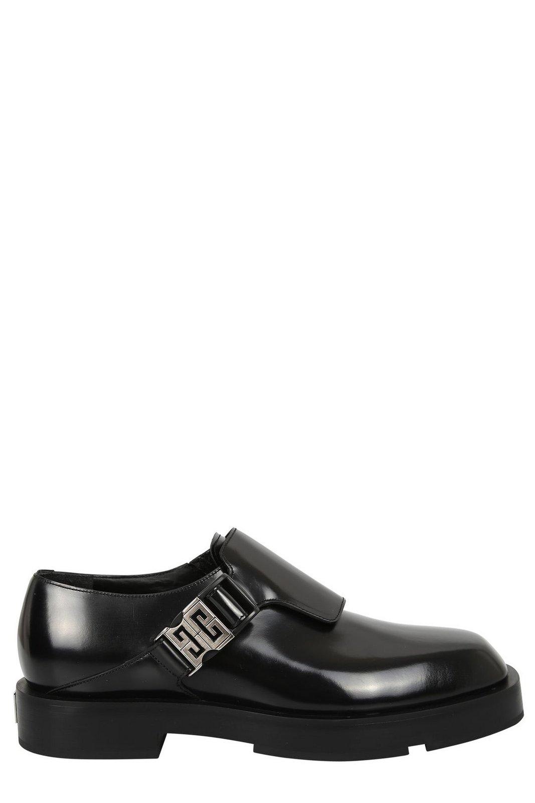 GIVENCHY LOGO PLAQUE SQUARED DERBY SHOES