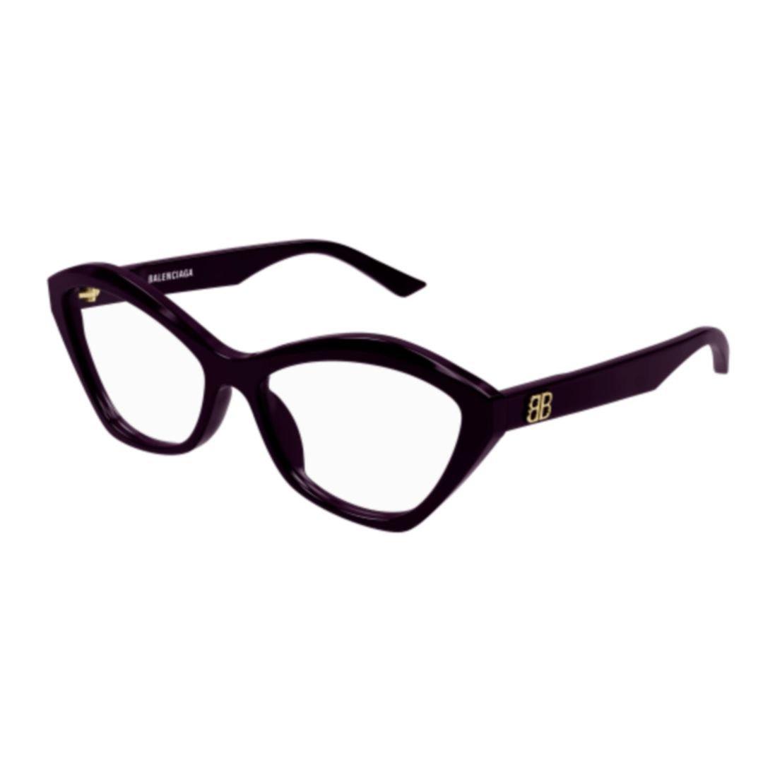 Shop Balenciaga Cat-eye Frame Glasses In 003 Violet Violet Transpa