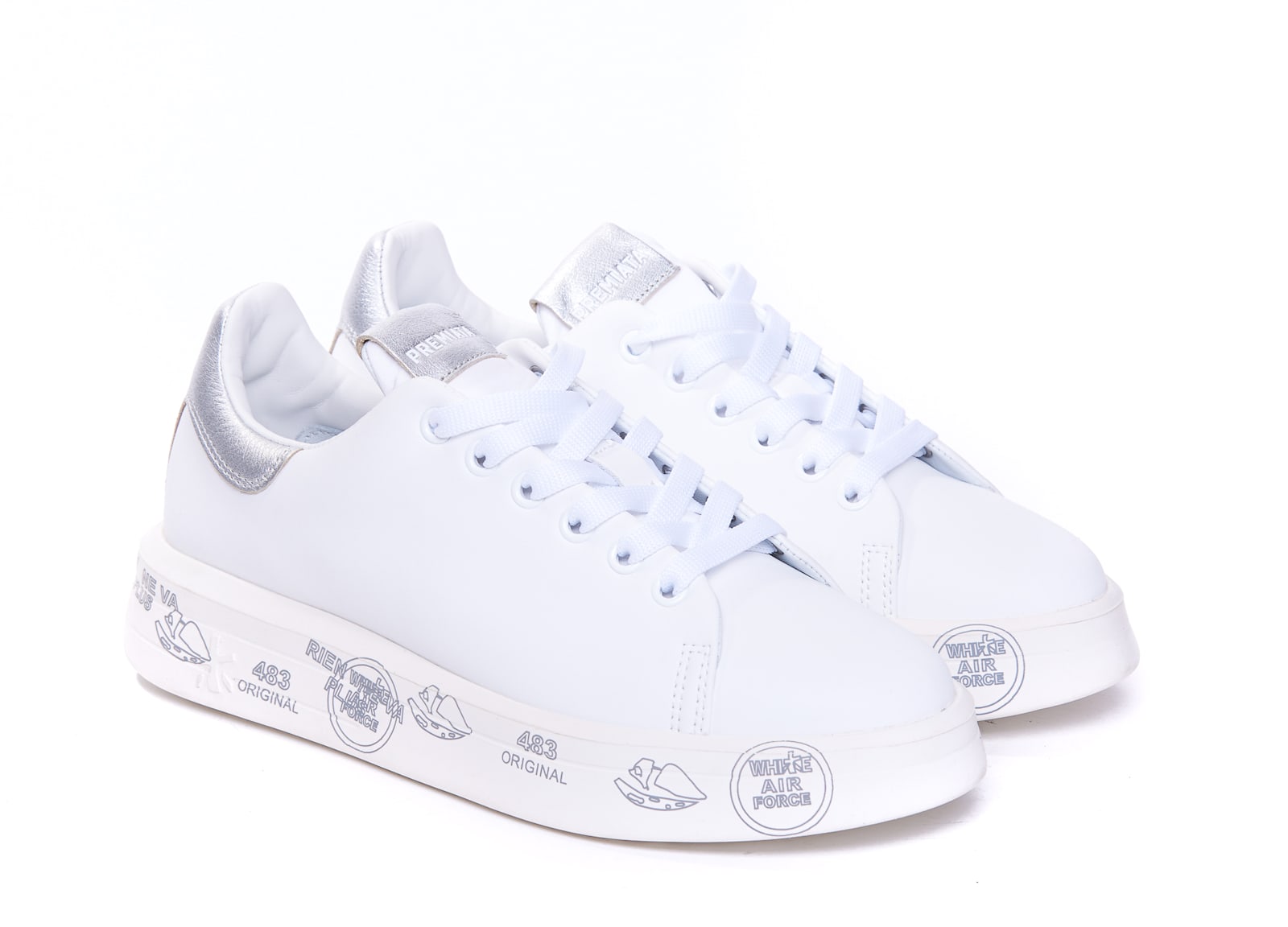 Shop Premiata Belle Sneakers In White