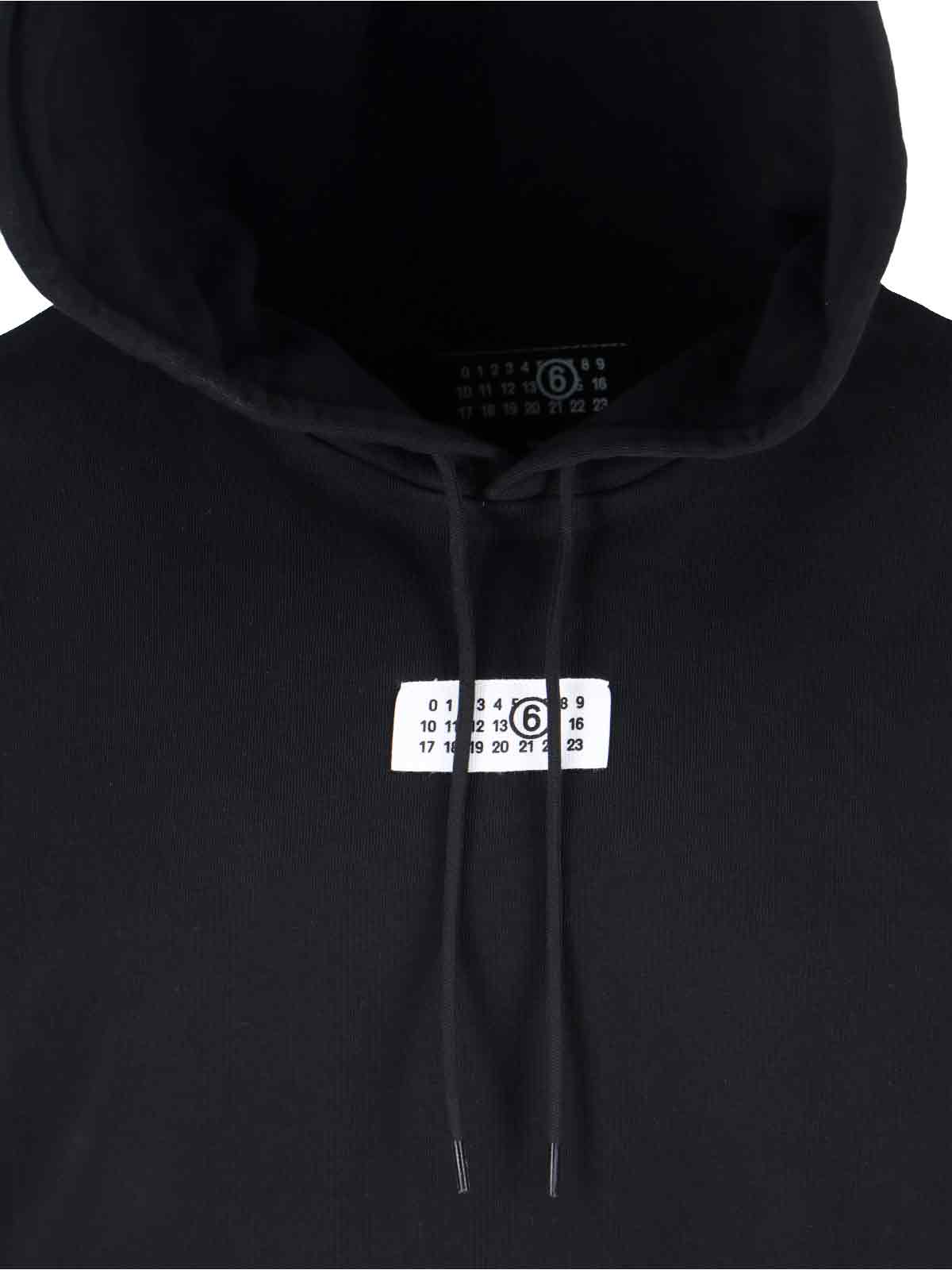 Mm6 Maison Margiela Numeric Hoodie In Black