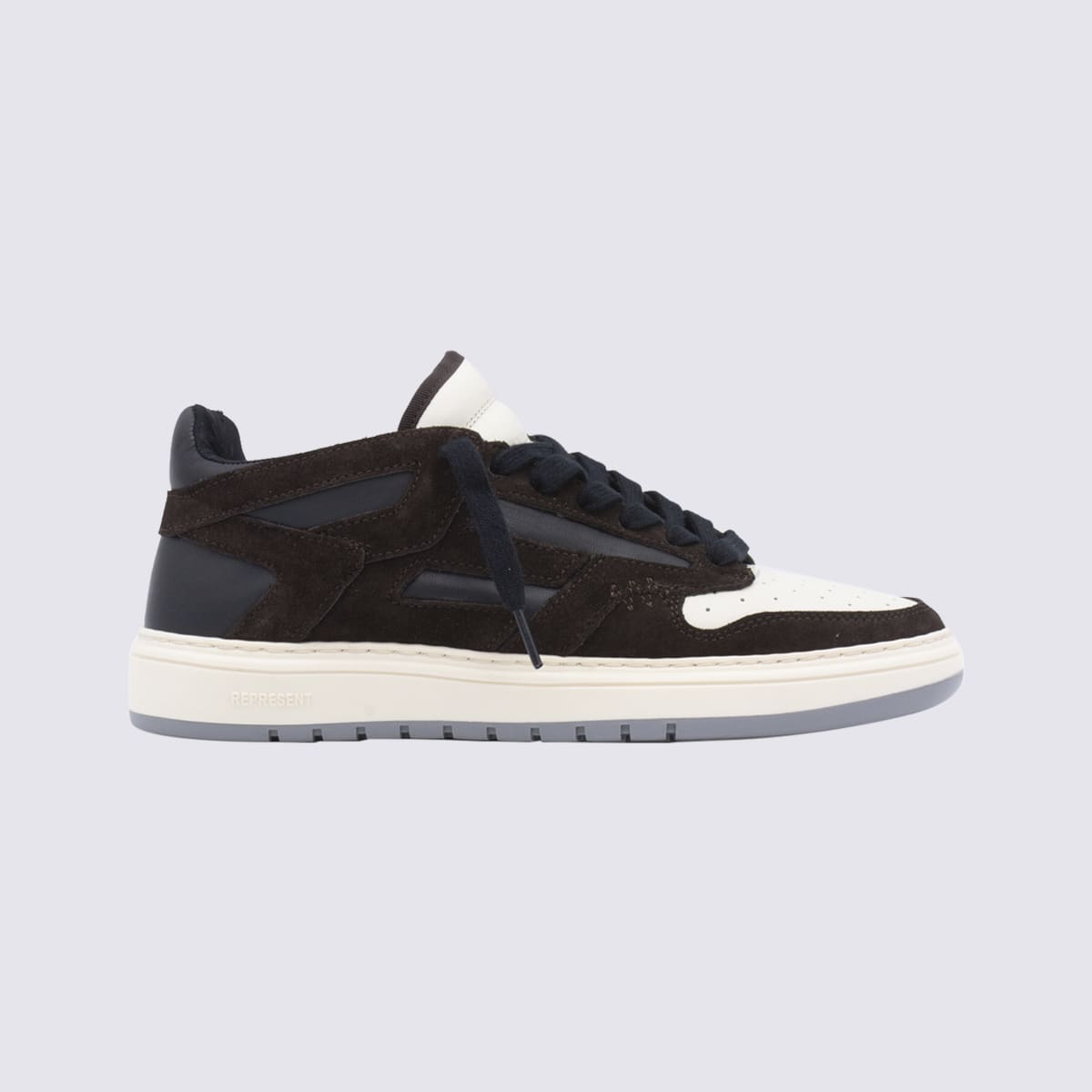 Shop Represent Brown-black Leather Sneakers In Brown/black