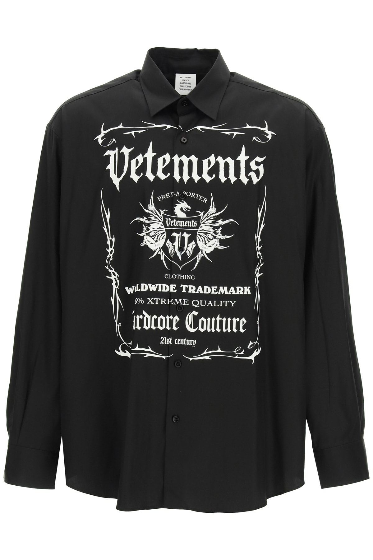 VETEMENTS Black Label Logo Print Shirt