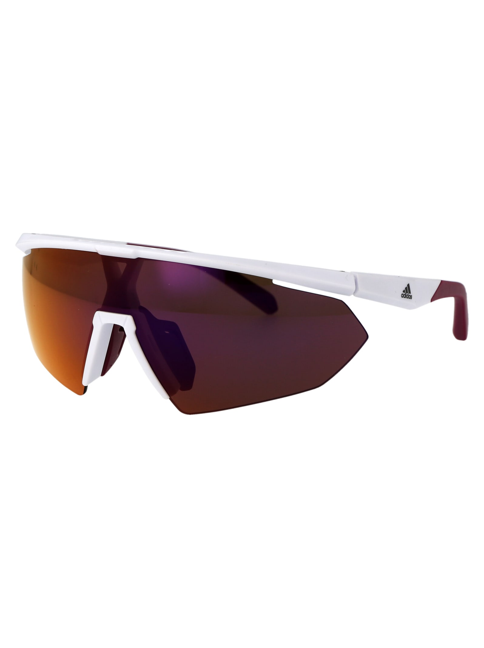 Shop Adidas Originals Sp0015 Sunglasses In 21l Bianco/roviex Specchiato
