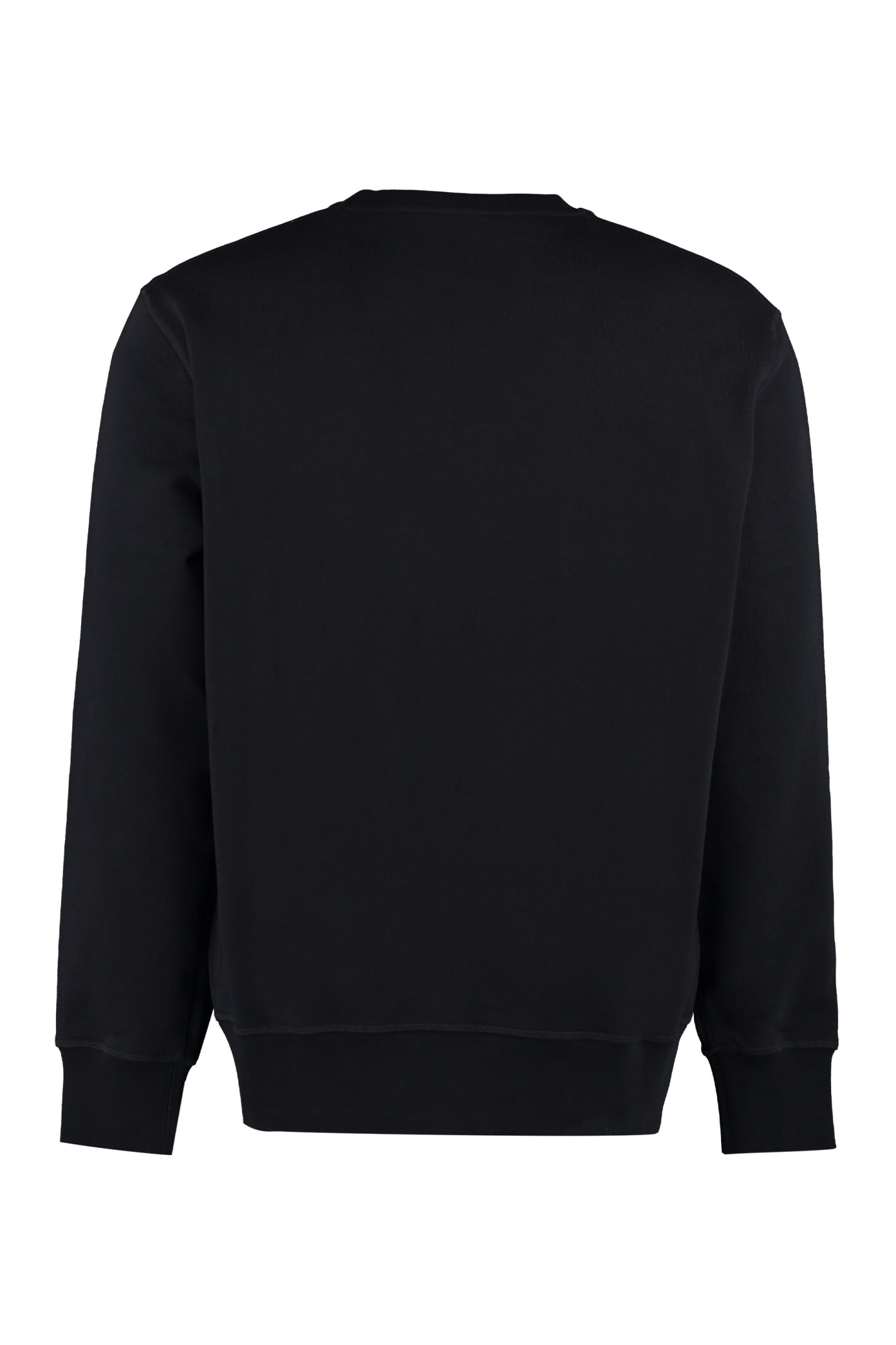 Shop Alexander Mcqueen Logo Detail Cotton Sweatshirt In Black
