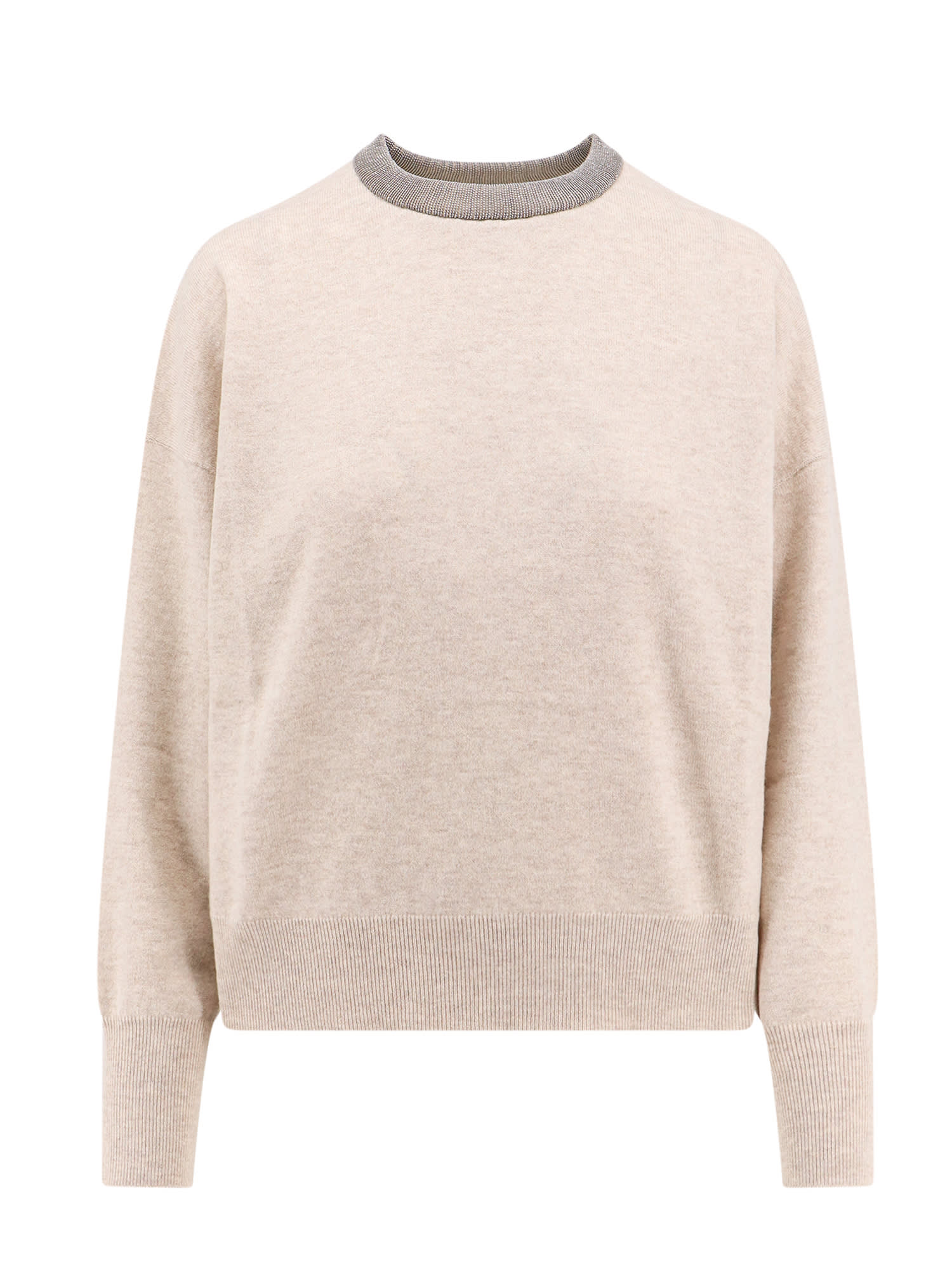 Shop Brunello Cucinelli Sweater In Beige