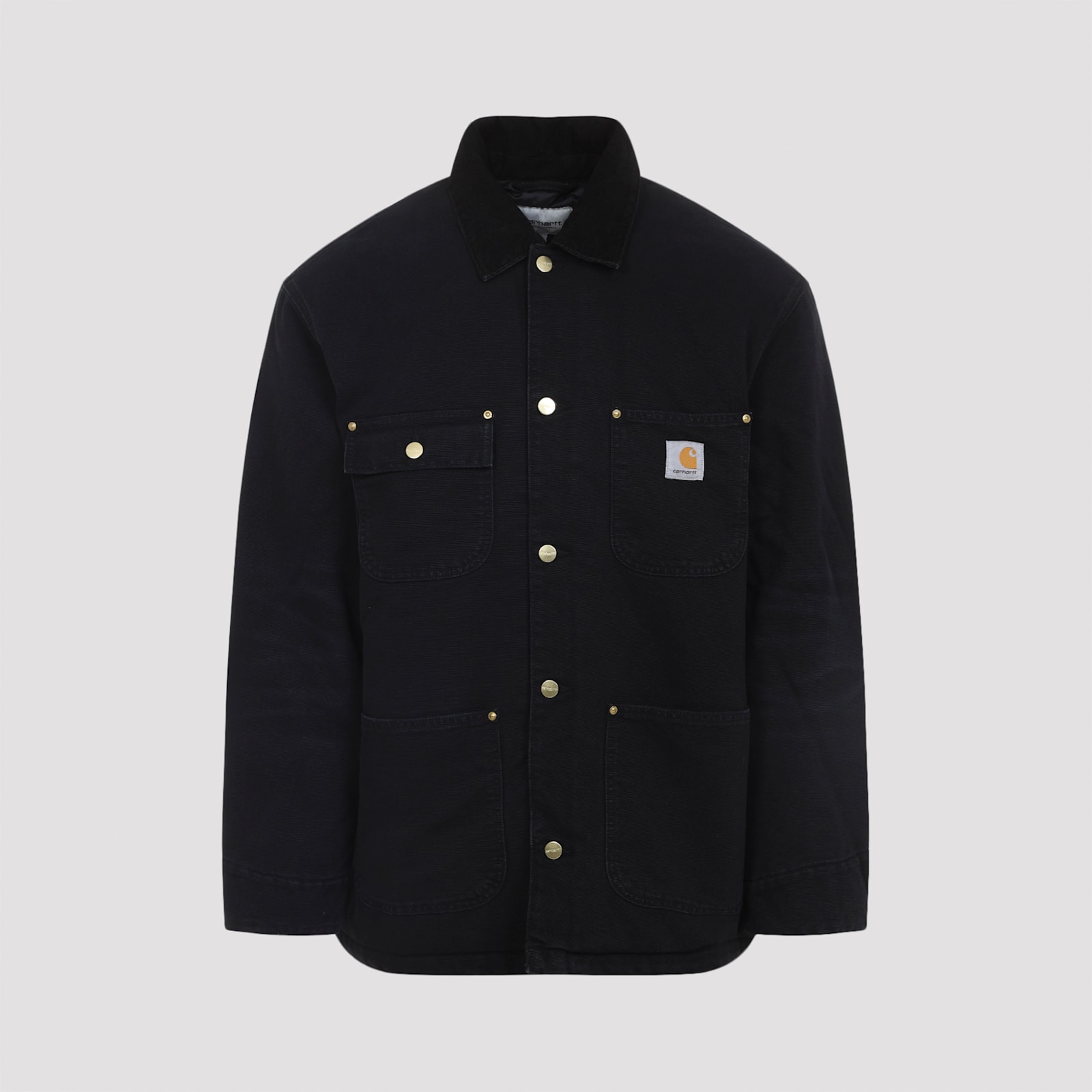 Carhartt Wip Structured Organic Cotton Casual Jacket In Black