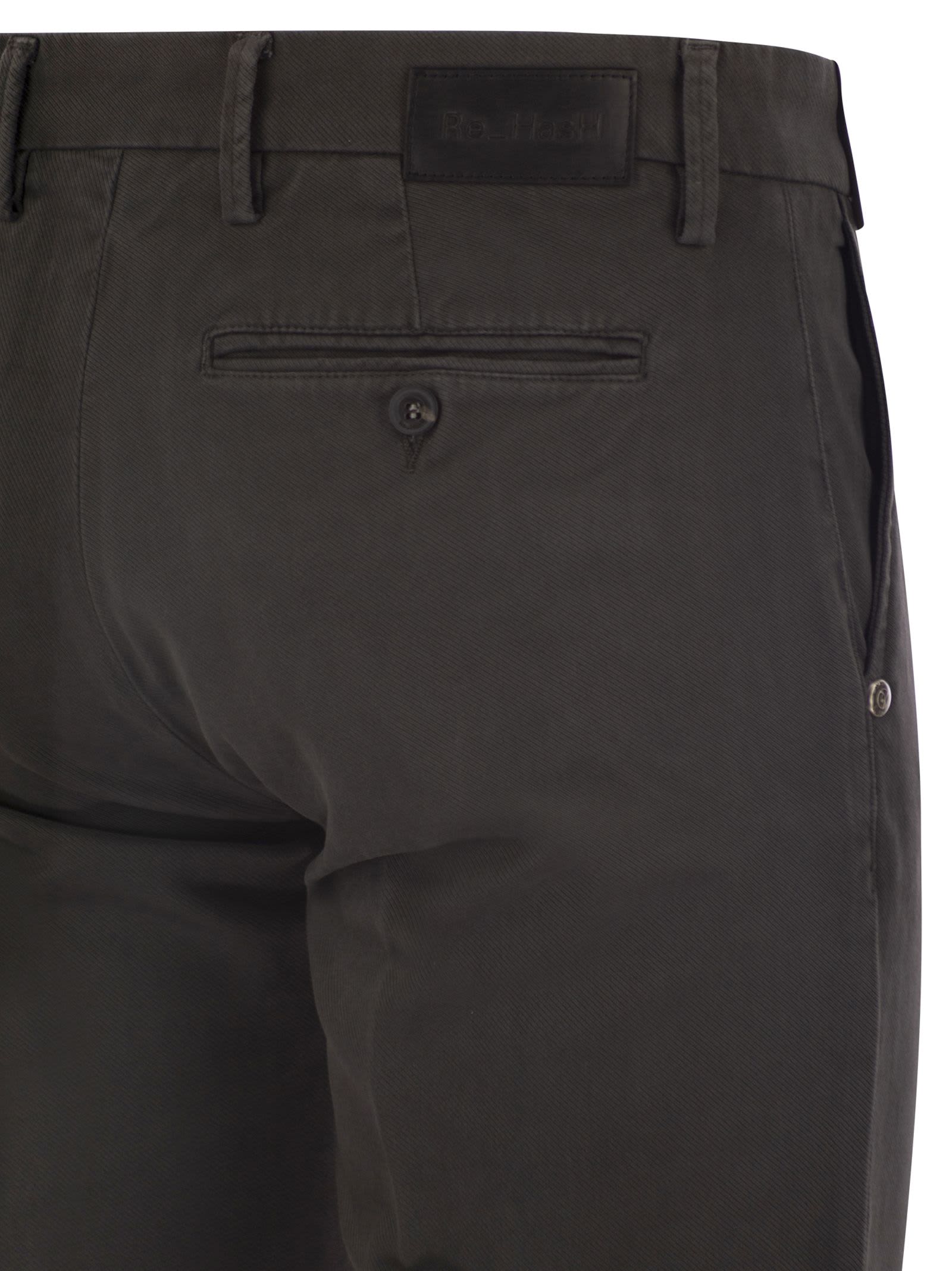 Re-hash Re_hash Man Pants Lead Size 34 Cotton, Lyocell, Elastane In Gray