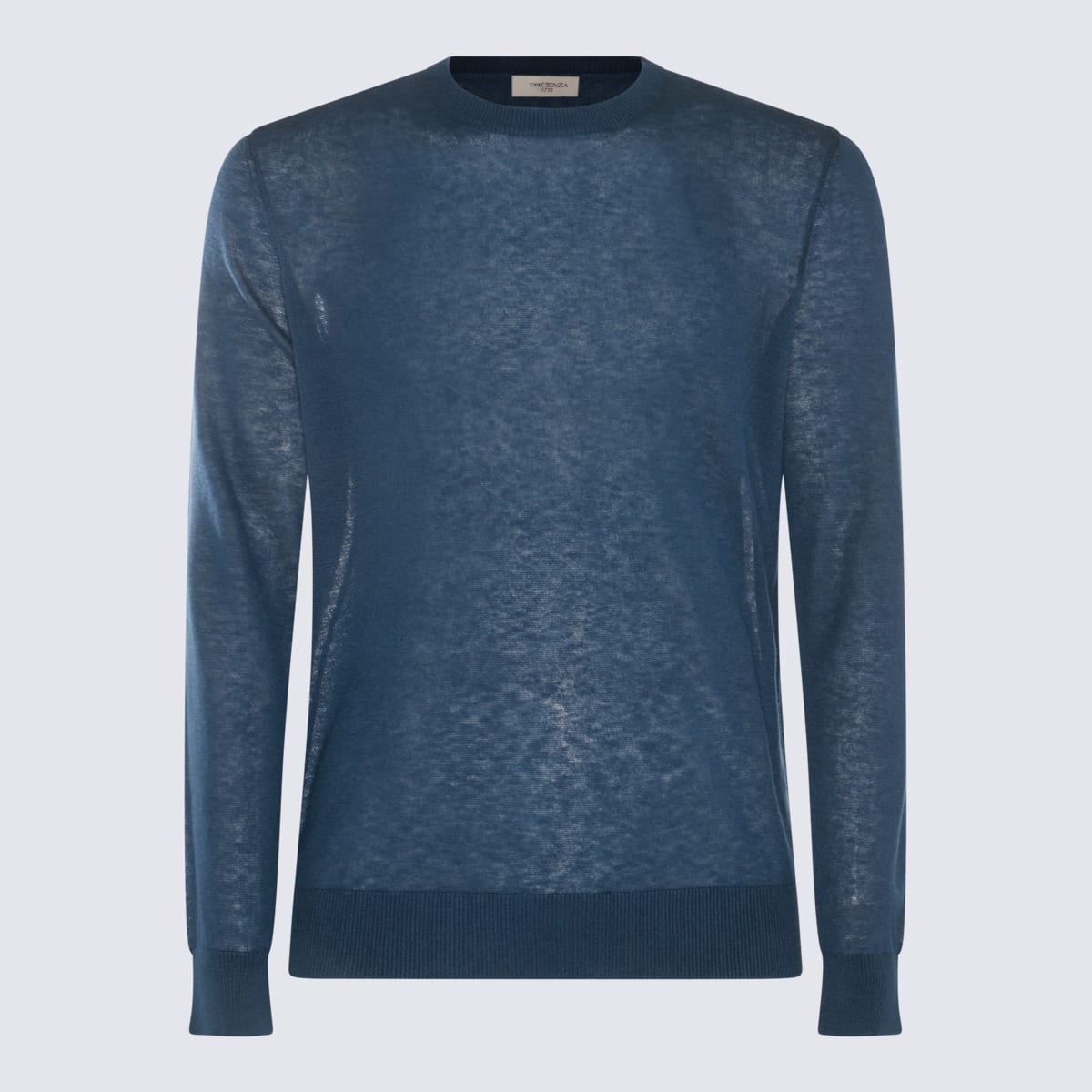 Shop Piacenza Cashmere Blue Silk Knitwear