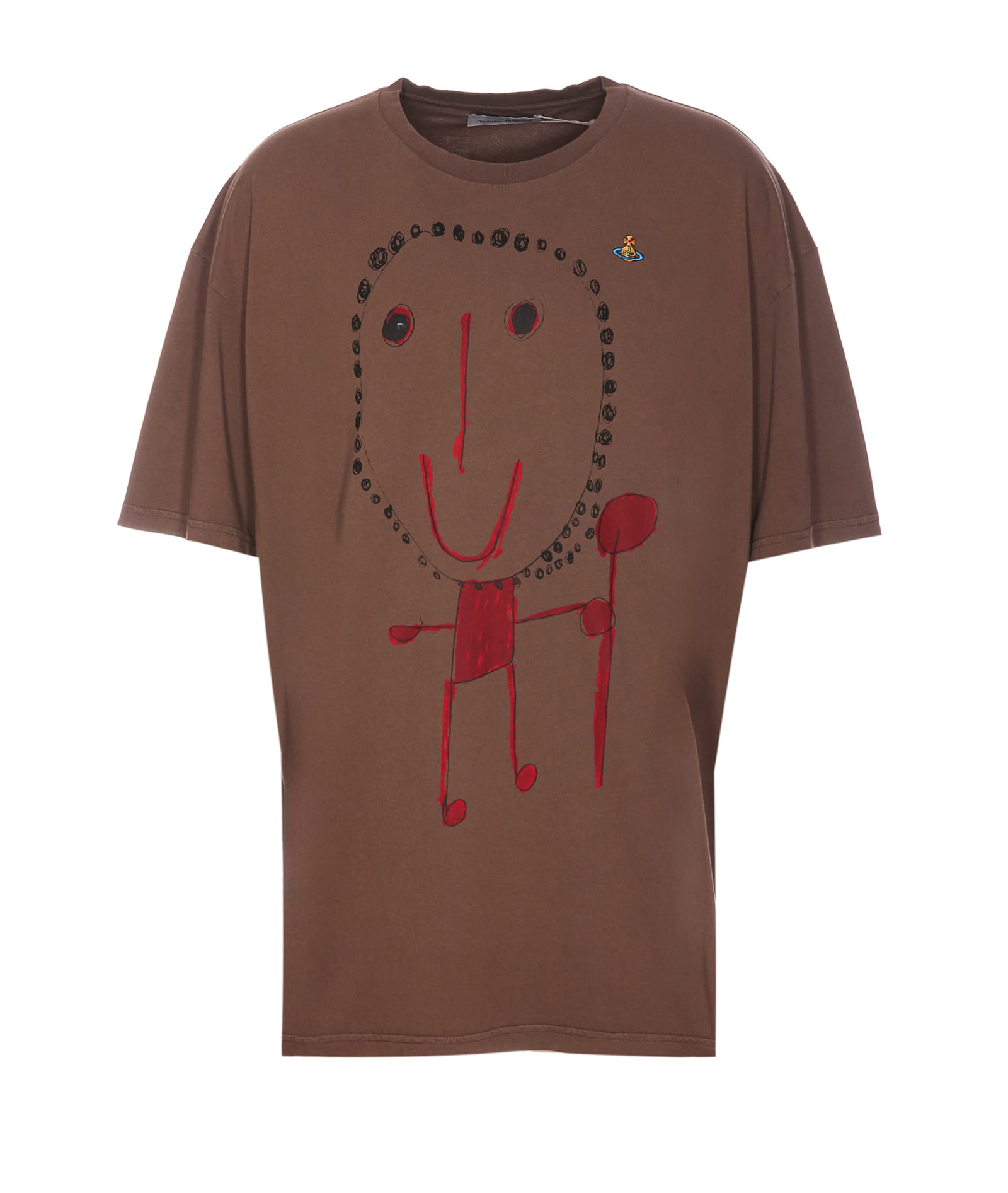 Shop Vivienne Westwood Beth Print Oversize T-shirt In Brown