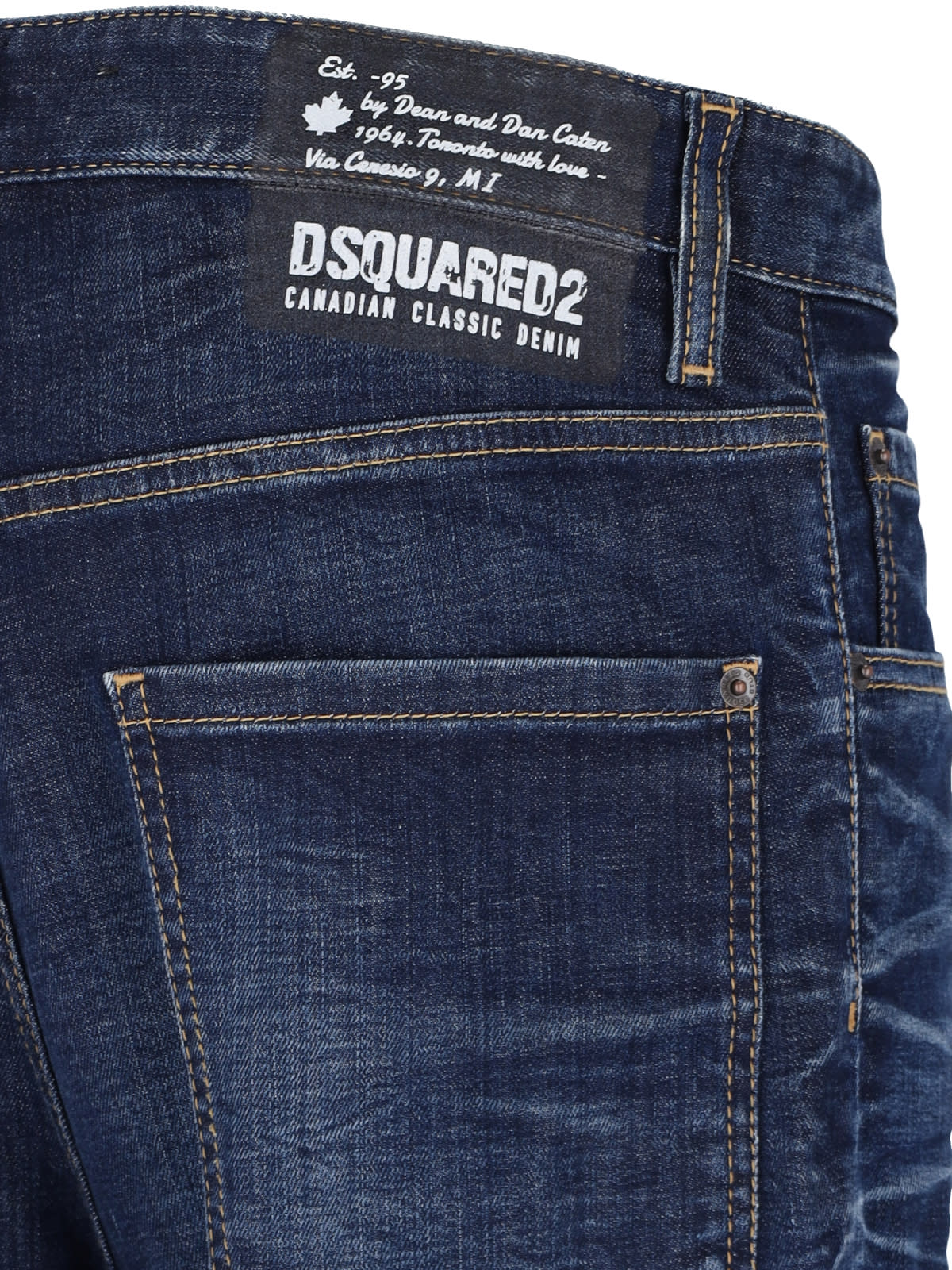 Shop Dsquared2 Dark Pressed Wash 242 Jeans In Blue