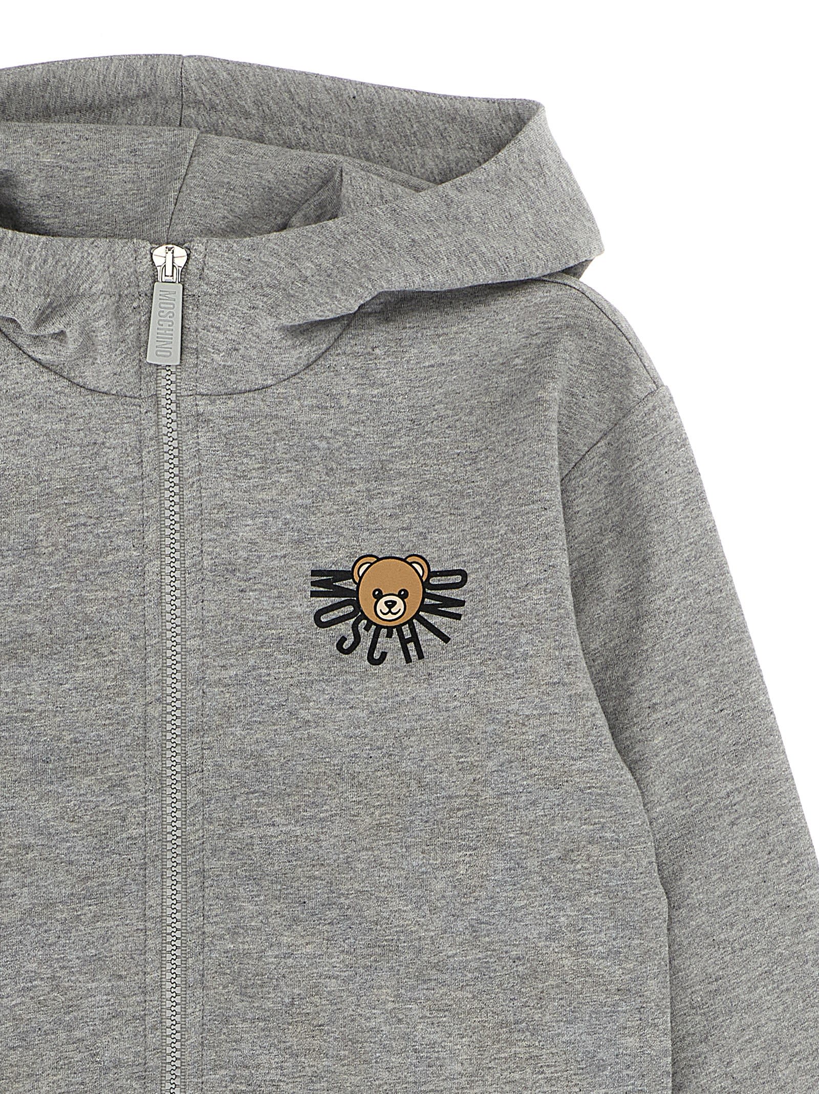 Moschino Teddy Bear Sweatshirt + Joggers Set In Gray
