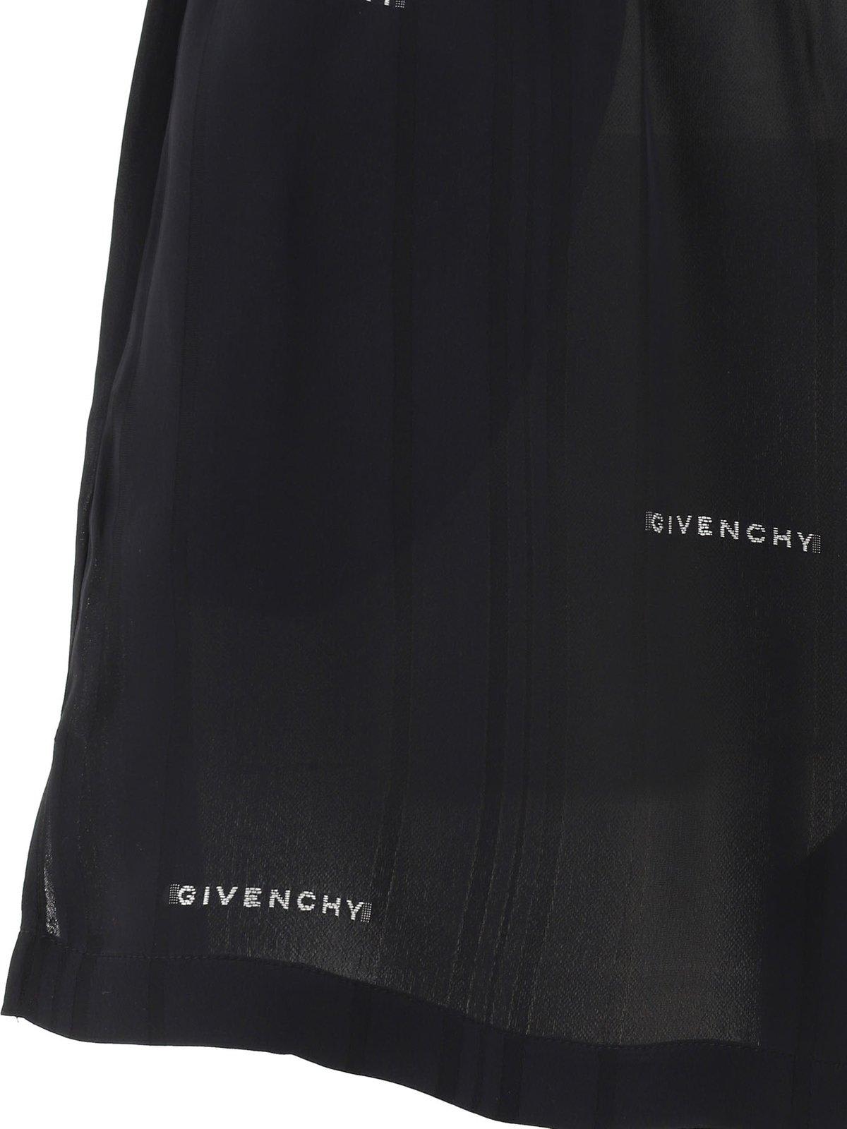 Shop Givenchy Logo Jacquard Shorts In Black