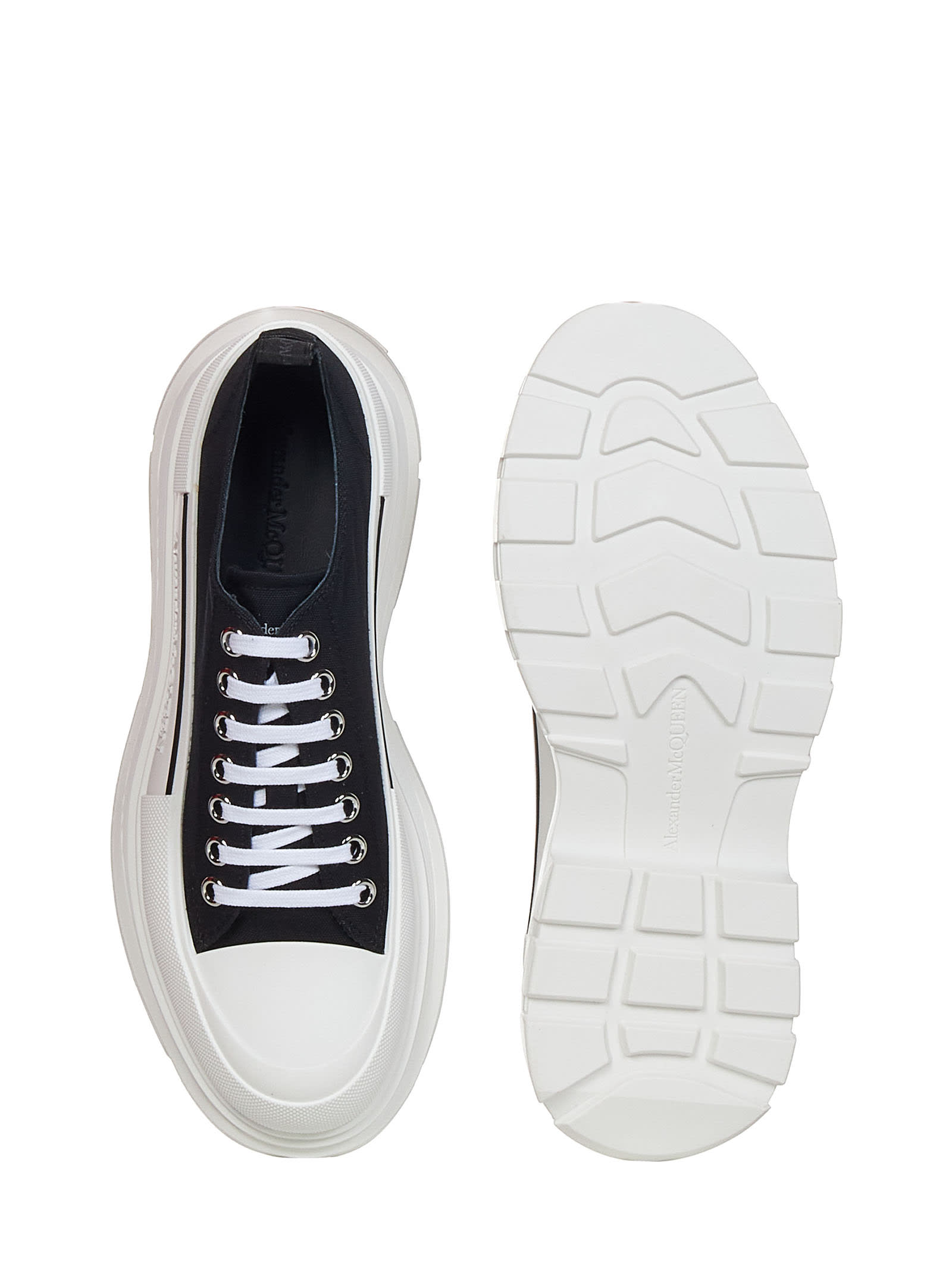 Shop Alexander Mcqueen Tread Slick Sneakers In Black