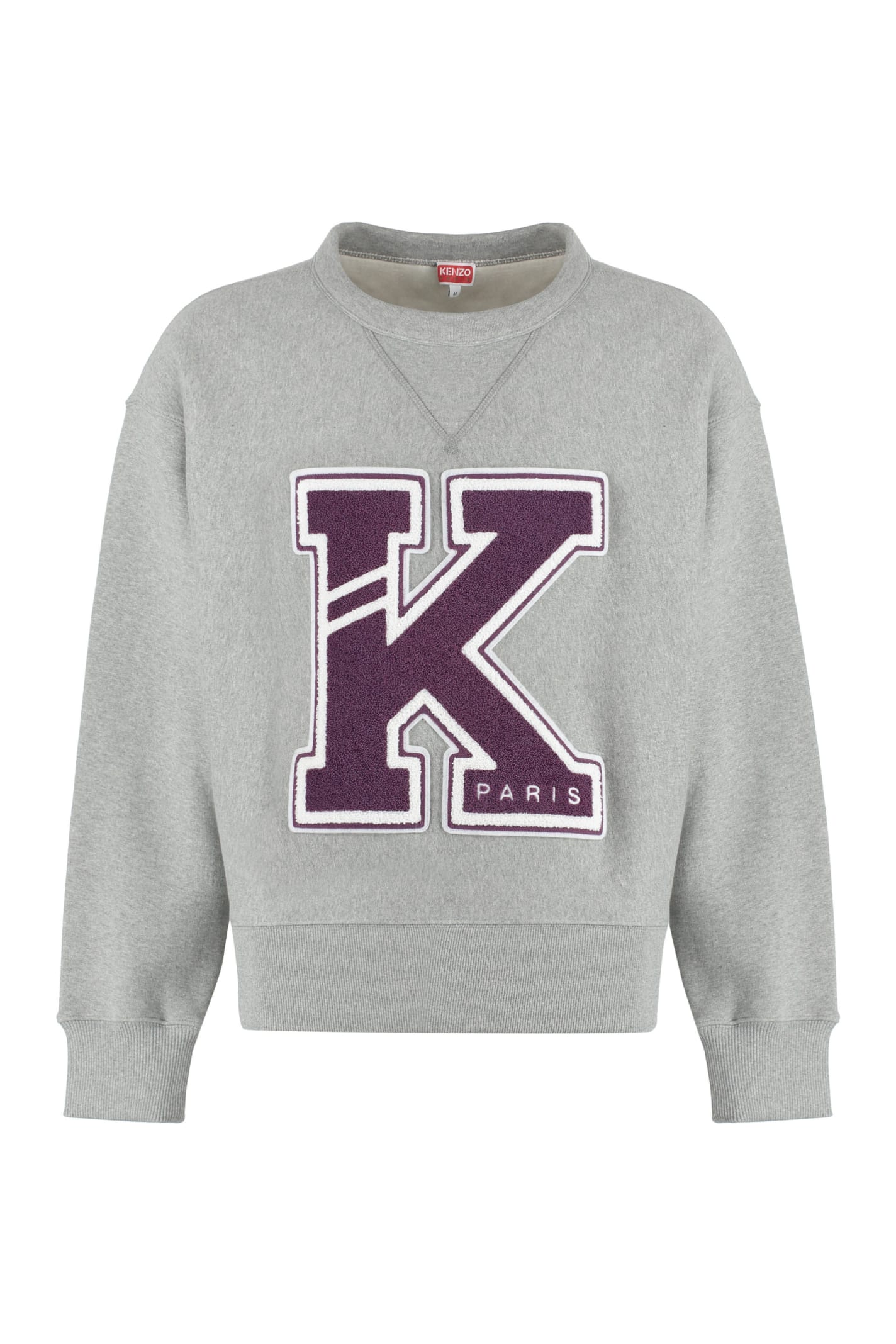 Kenzo Cotton Crew-neck Sweatshirt In Gray