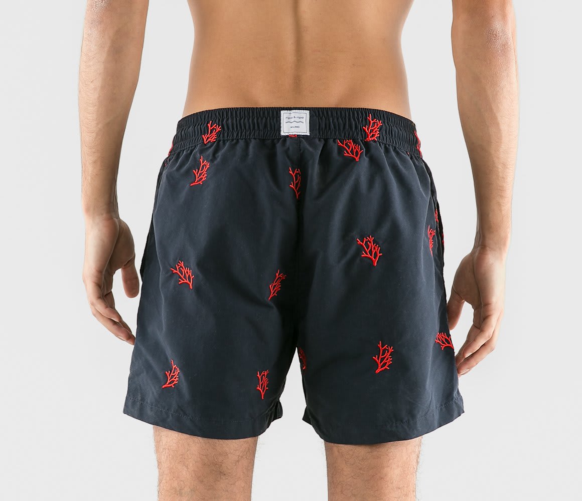 Shop Ripa Ripa Positano Embroidered Swim Shorts