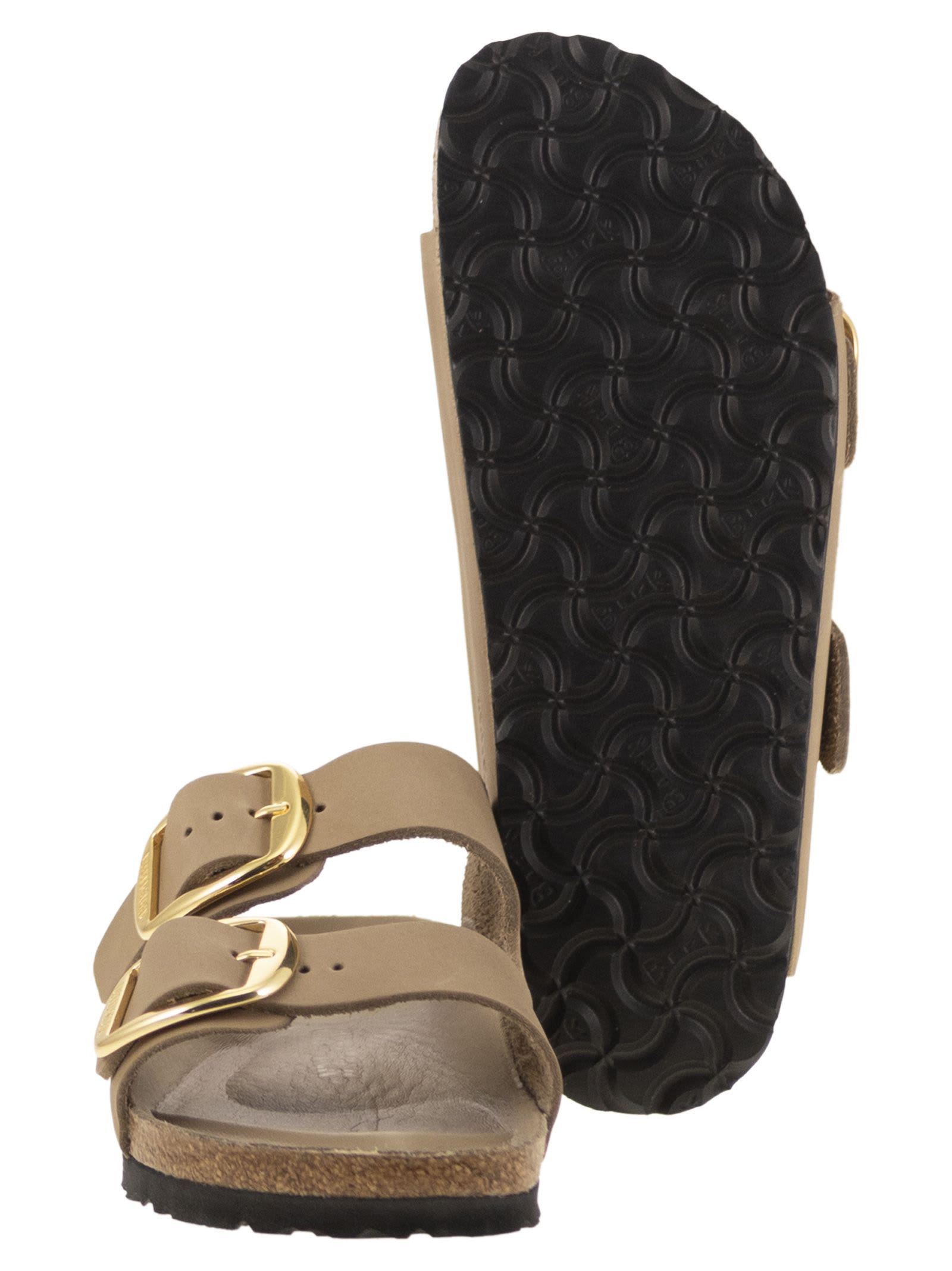 Birkenstock Arizona Big Buckle Sandcastle Sandal In Neutral