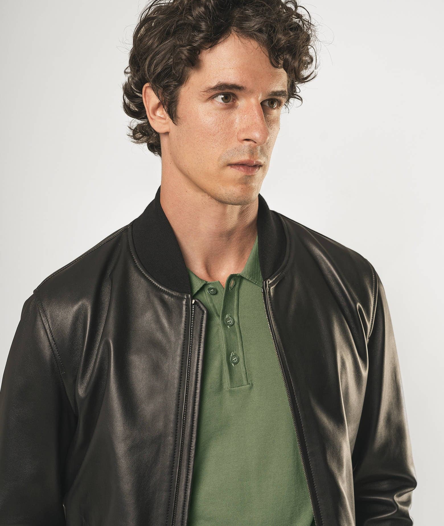 LARUSMIANI NOTTHINGAM BOMBER LEATHER JACKET