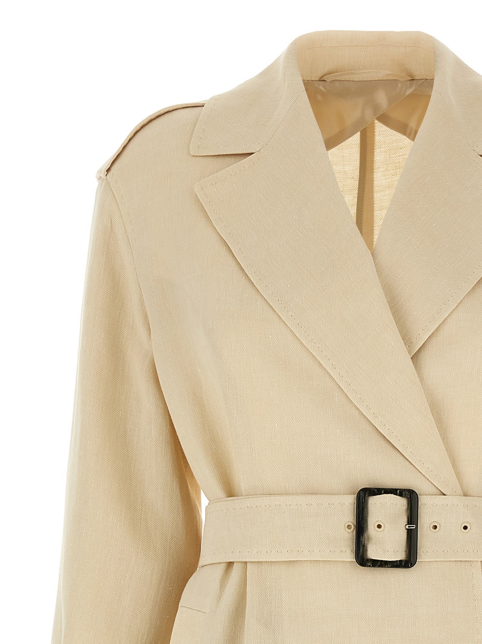 Max Mara Vieste Coats And Trench Coats Beige In Nude