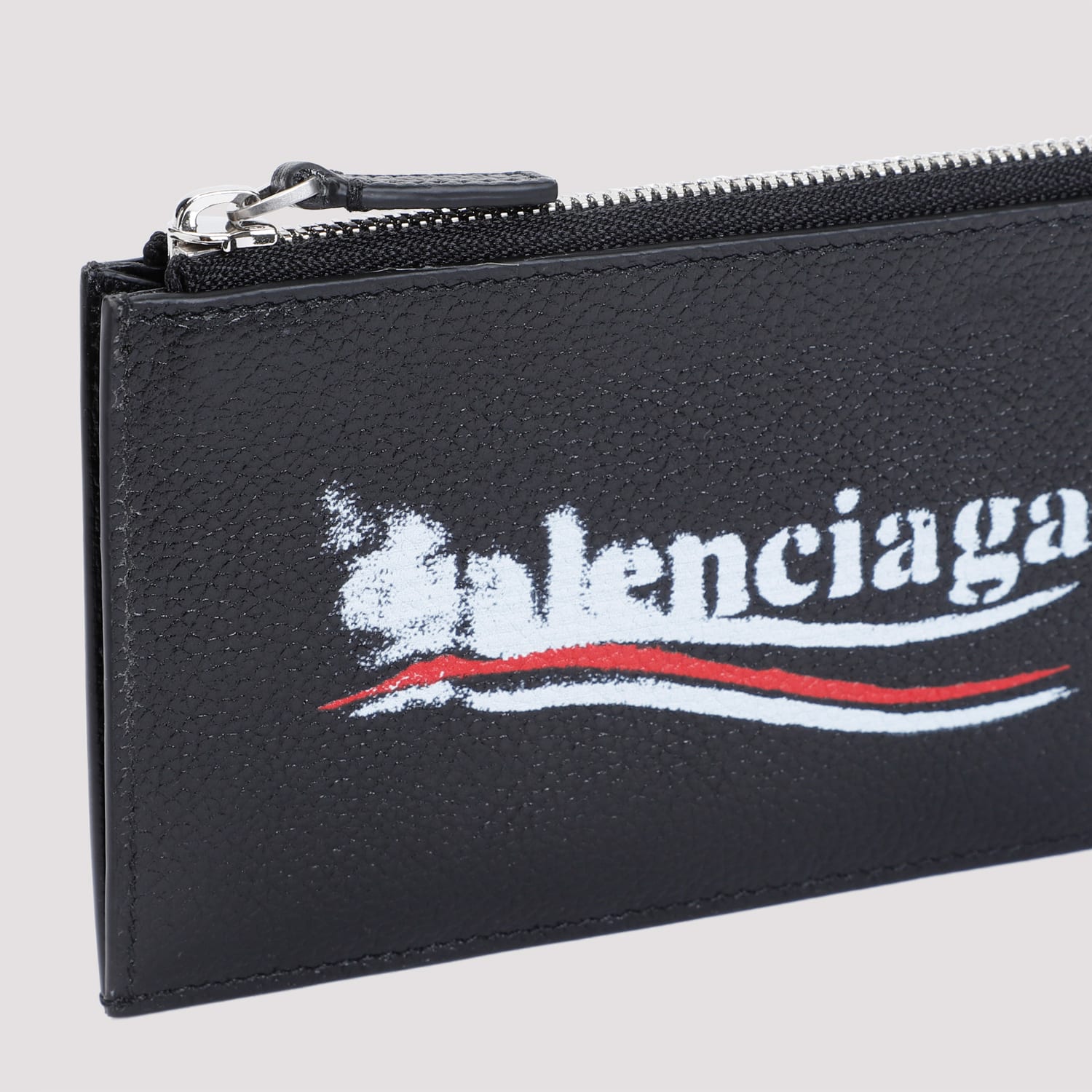 Shop Balenciaga Cash Long Coin Card Holder In Black