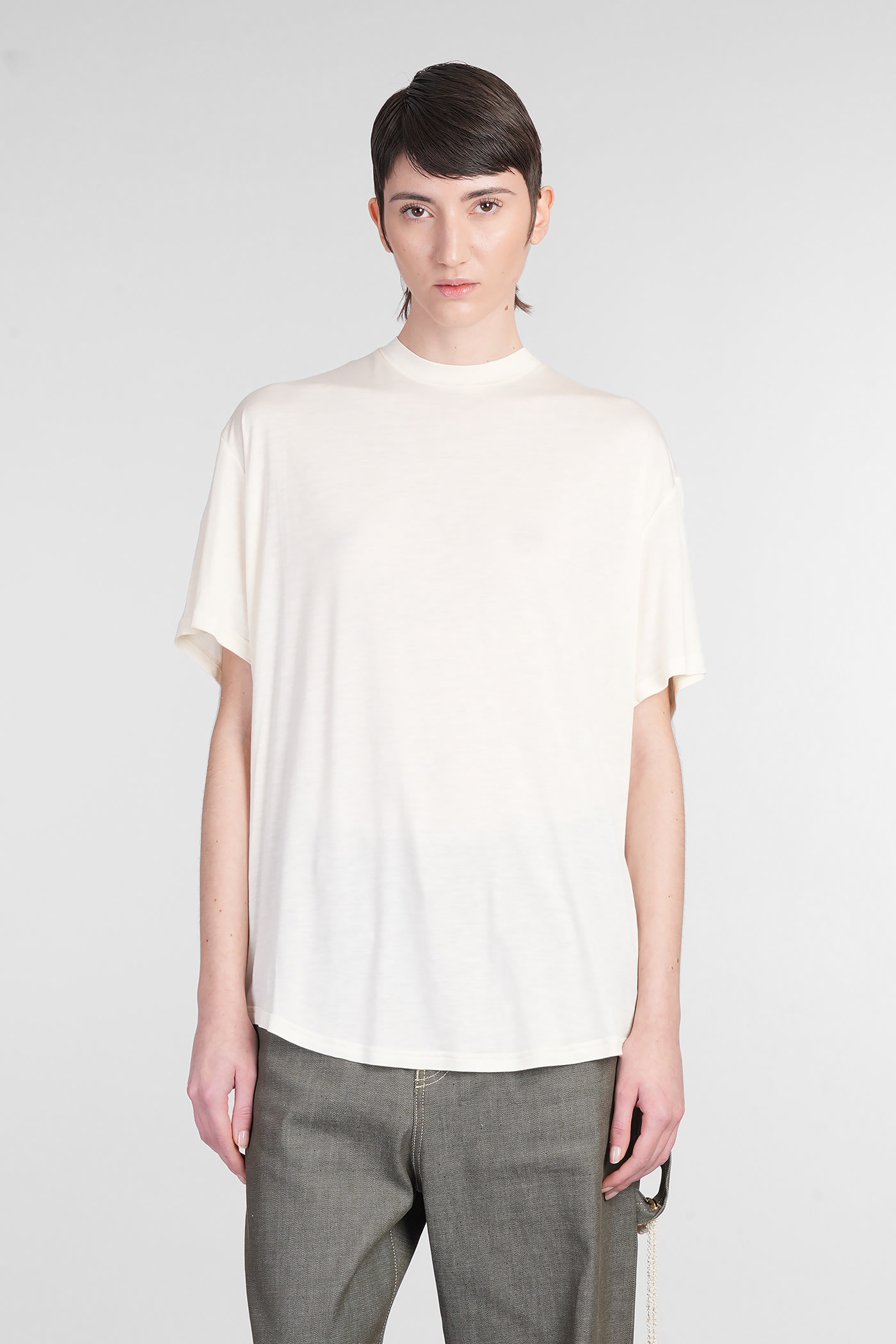 Linda T-shirt In Beige Cotton