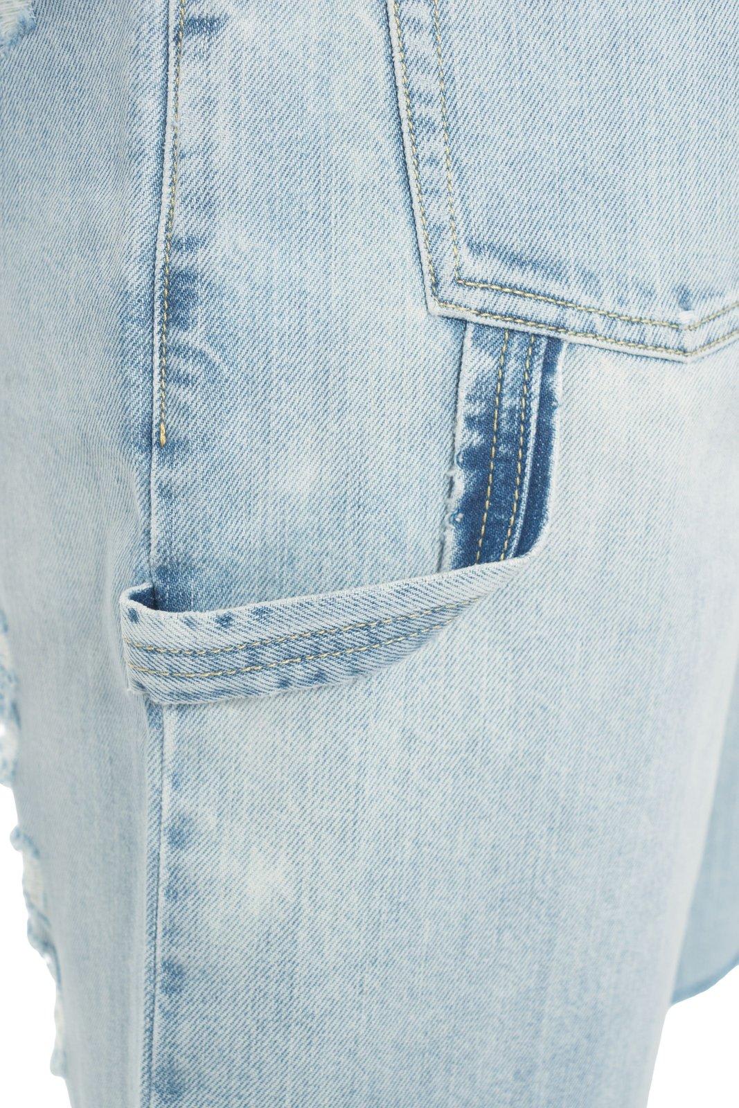 Golden Goose Distressed Denim Bermuda Shorts