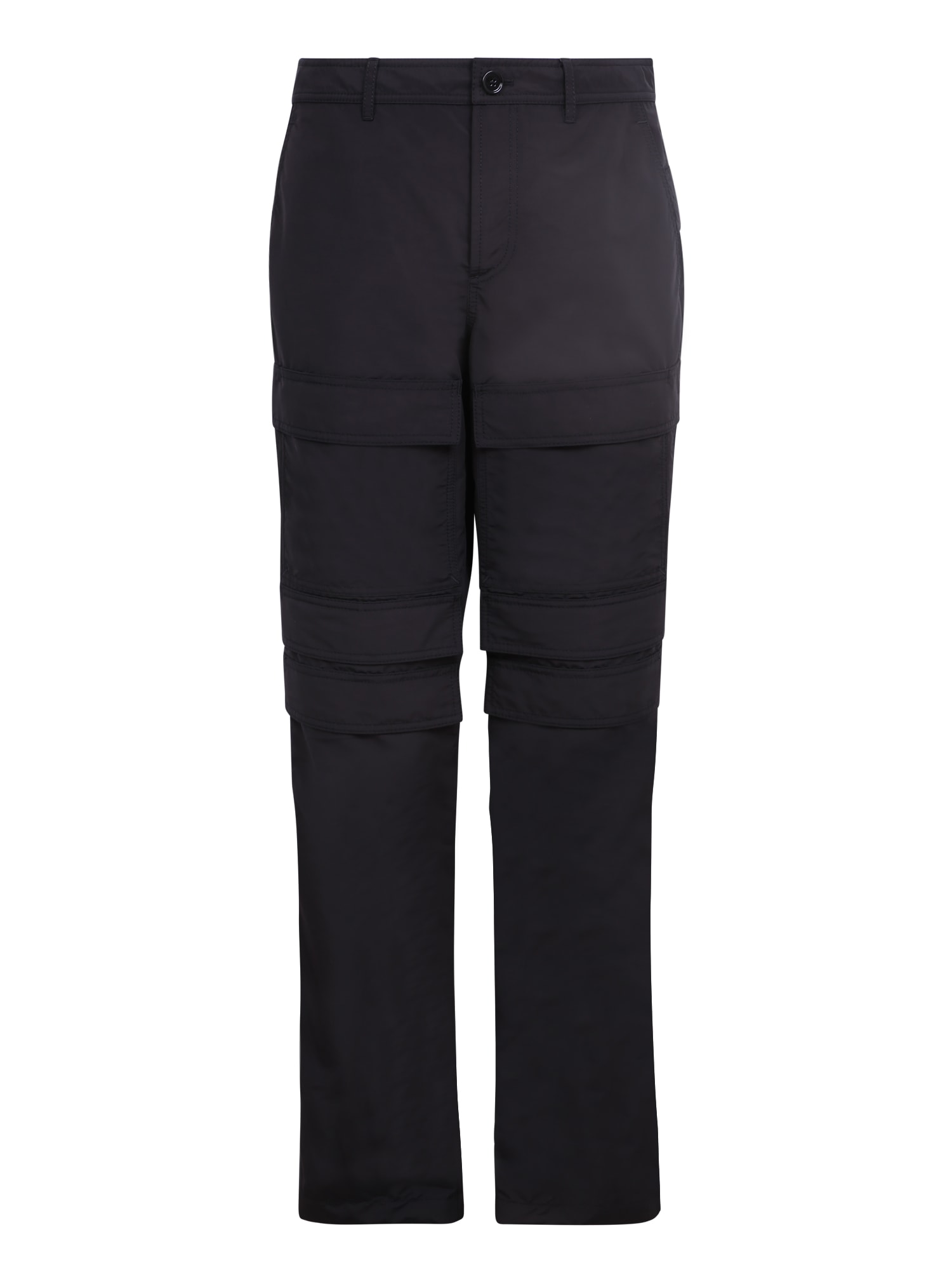 Shop Burberry Cargo Trousers In Black