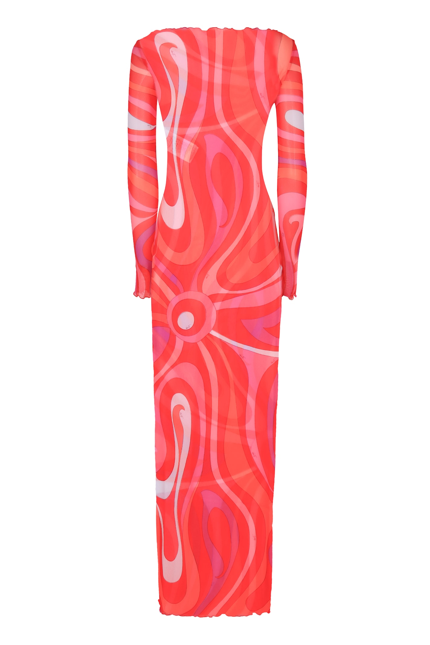 Pucci Marmo Printed Mesh Maxi Dress