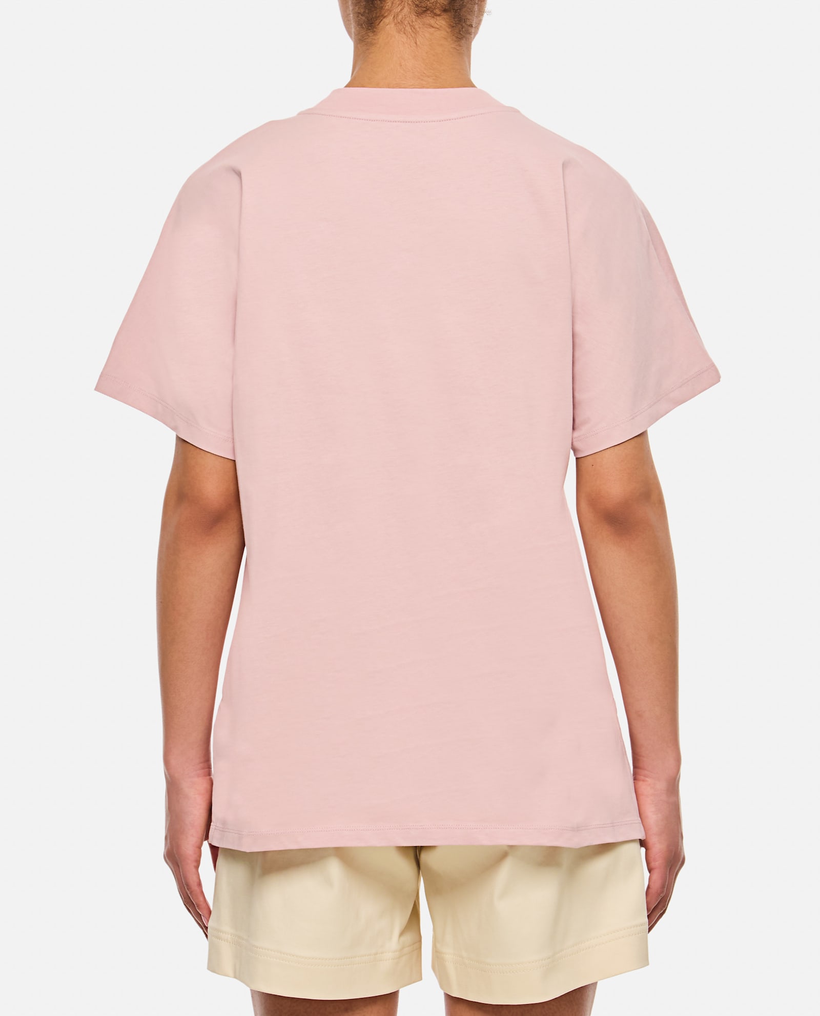 Moncler Women Logo T-shirt In Pink