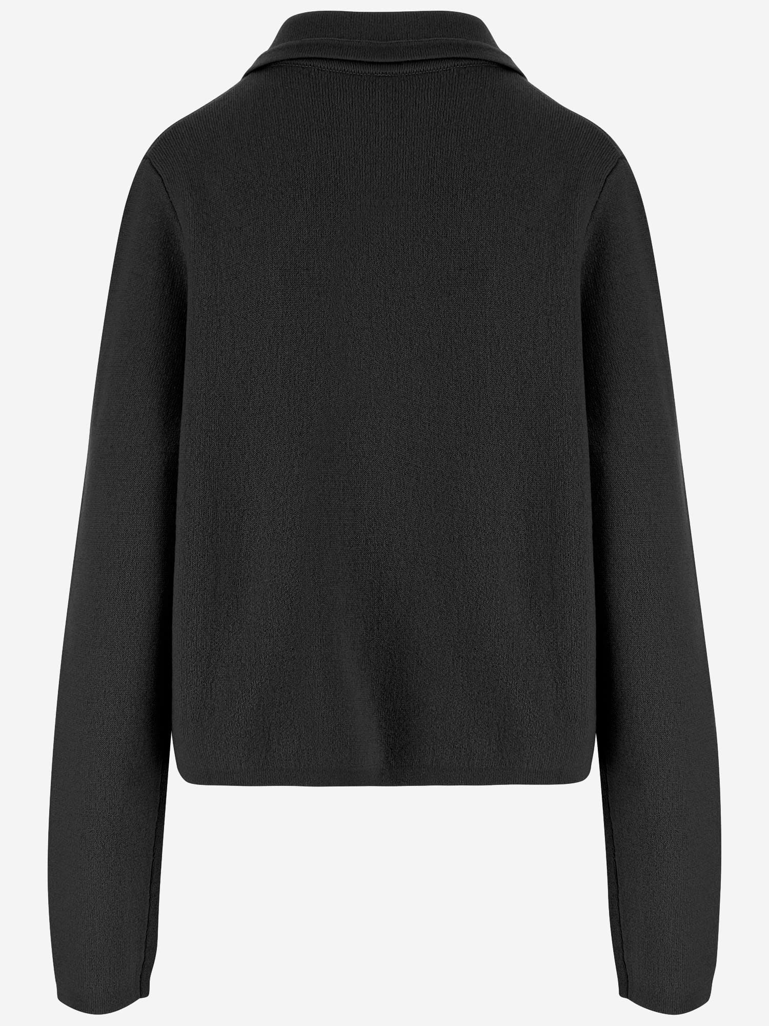 Allude Wool And Cashmere Jacket With Structured Collar And Double-breasted Closure In Black