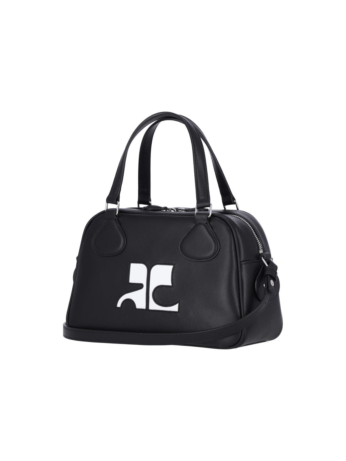 Shop Courrèges Re-edition Bowling Bag In Black
