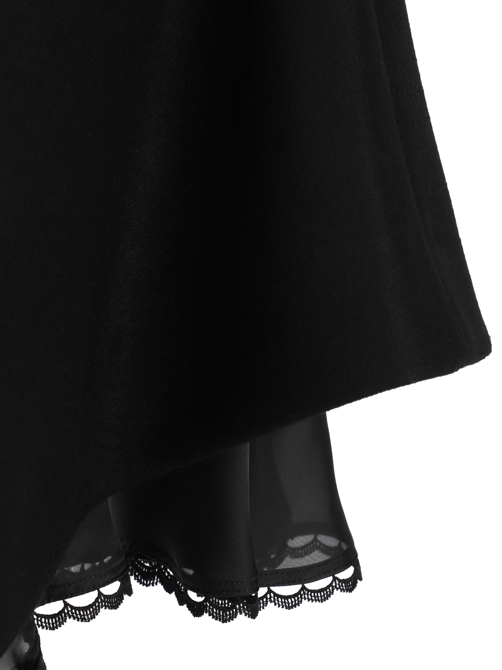 Shop Sacai Melton Skirt In Black