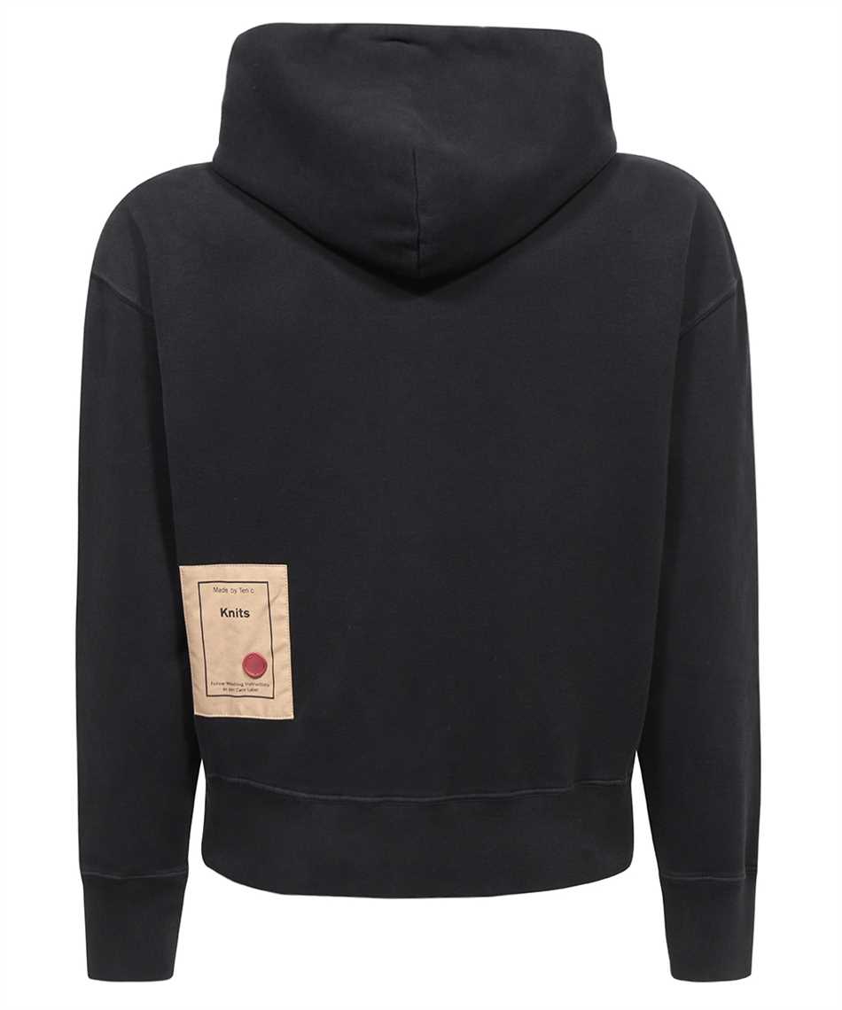 Shop Ten C Cotton Hoodie In Black