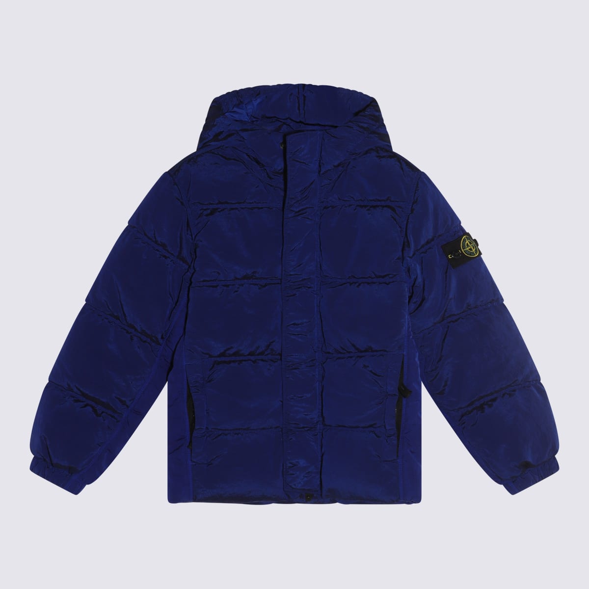 Stone Island Blue Down Jacket In Blue