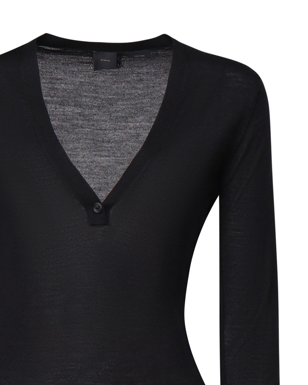 PINKO SWEATER IN SILK AND WOOL YARN 