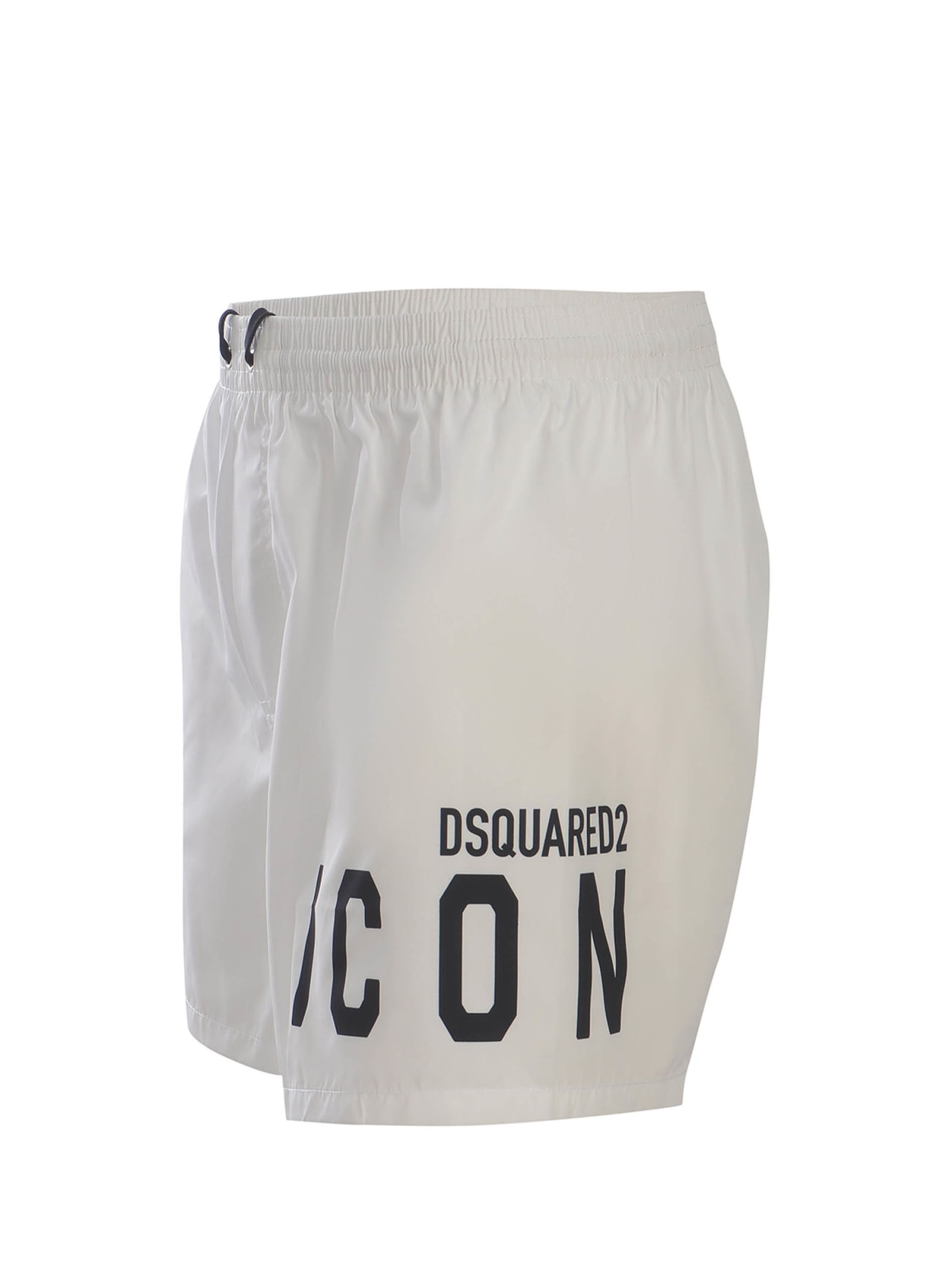 Shop Dsquared2 Swimsuit  Icon Made Of Nylon In White