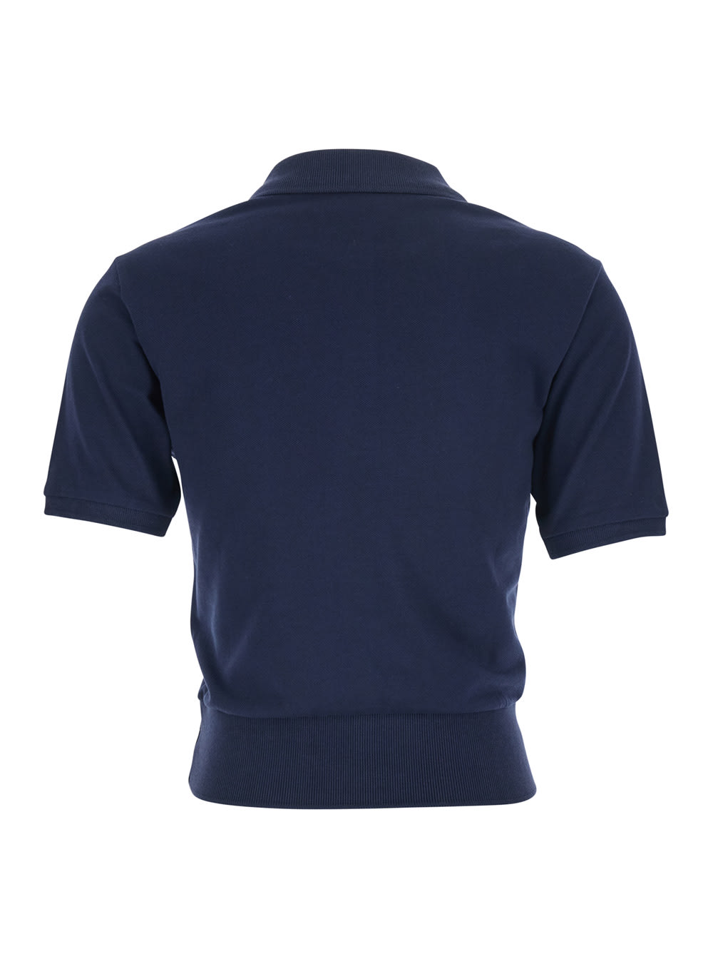 Apc Oceane Blue Polo Shirt With Classic Collar And Logo Embroidery On The Front In Cotton Woman In Blue